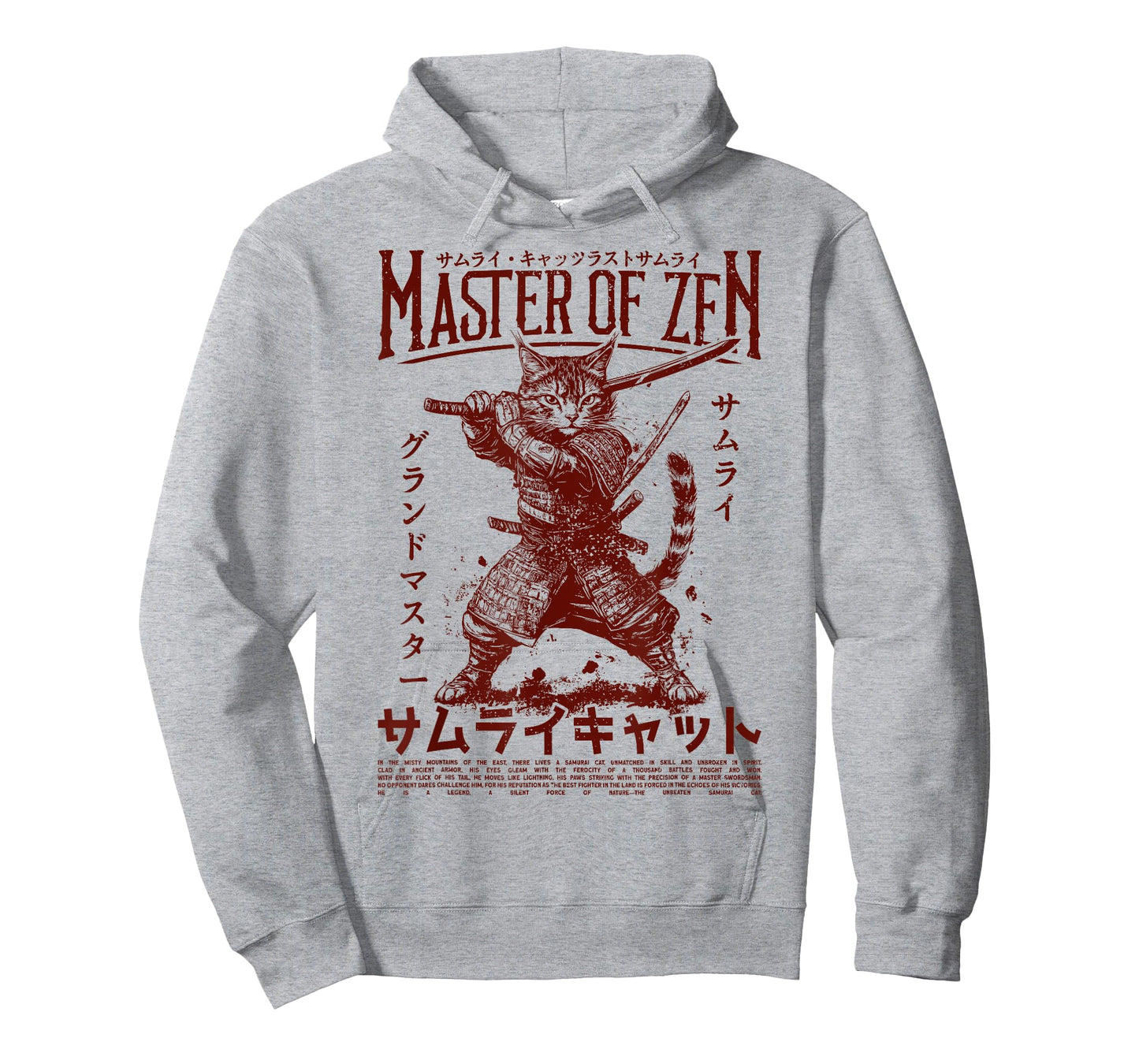 Samurai Cat Warrior Ukiyo Otaku Streetwear Cat Samurai T-Shirt
