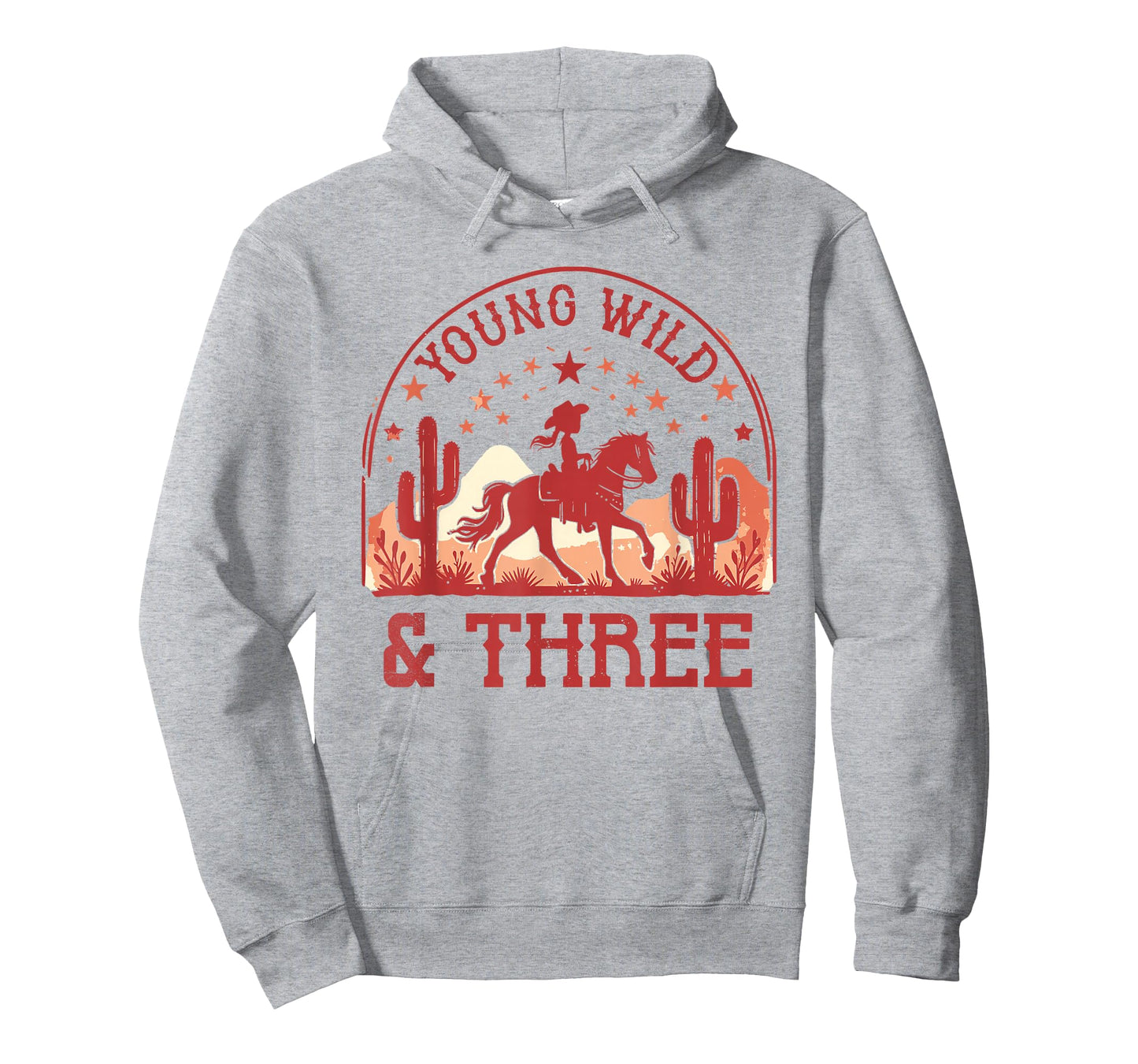Young Wild & Three 3rd Bday Girl 3 Year Old Western Cowgirl T-Shirt