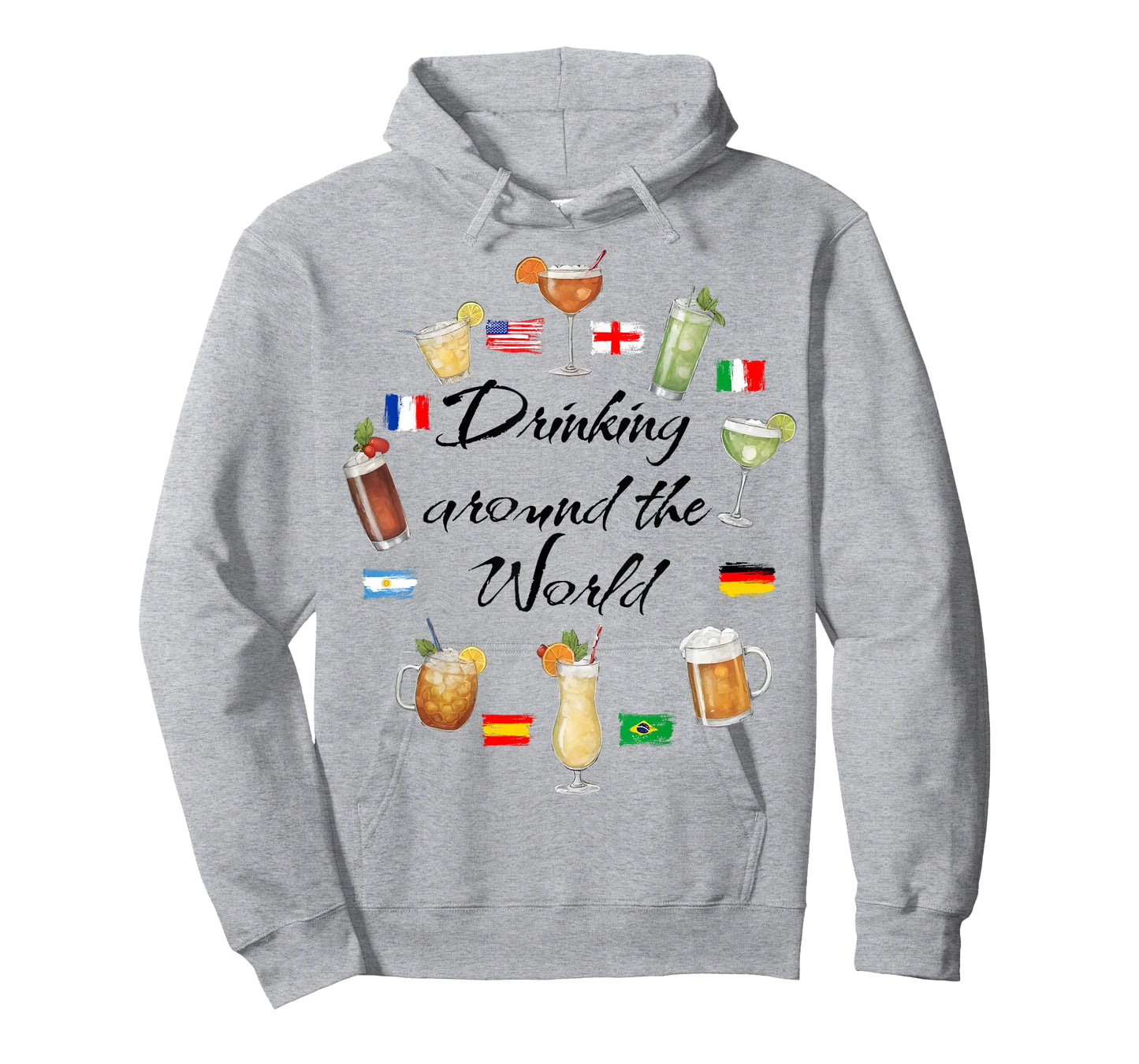 Drinking Around The World Vacation Drinking Showcase Funny T-Shirt