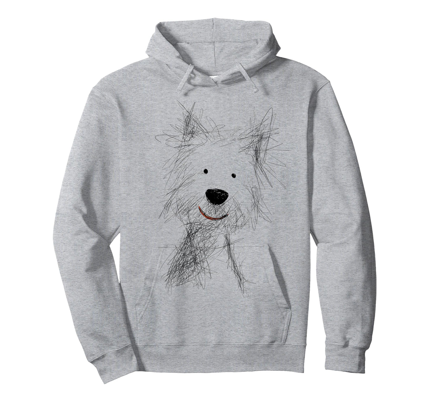 West Highland White Terrier Sketch Art - Cute Westie Dog T-Shirt
