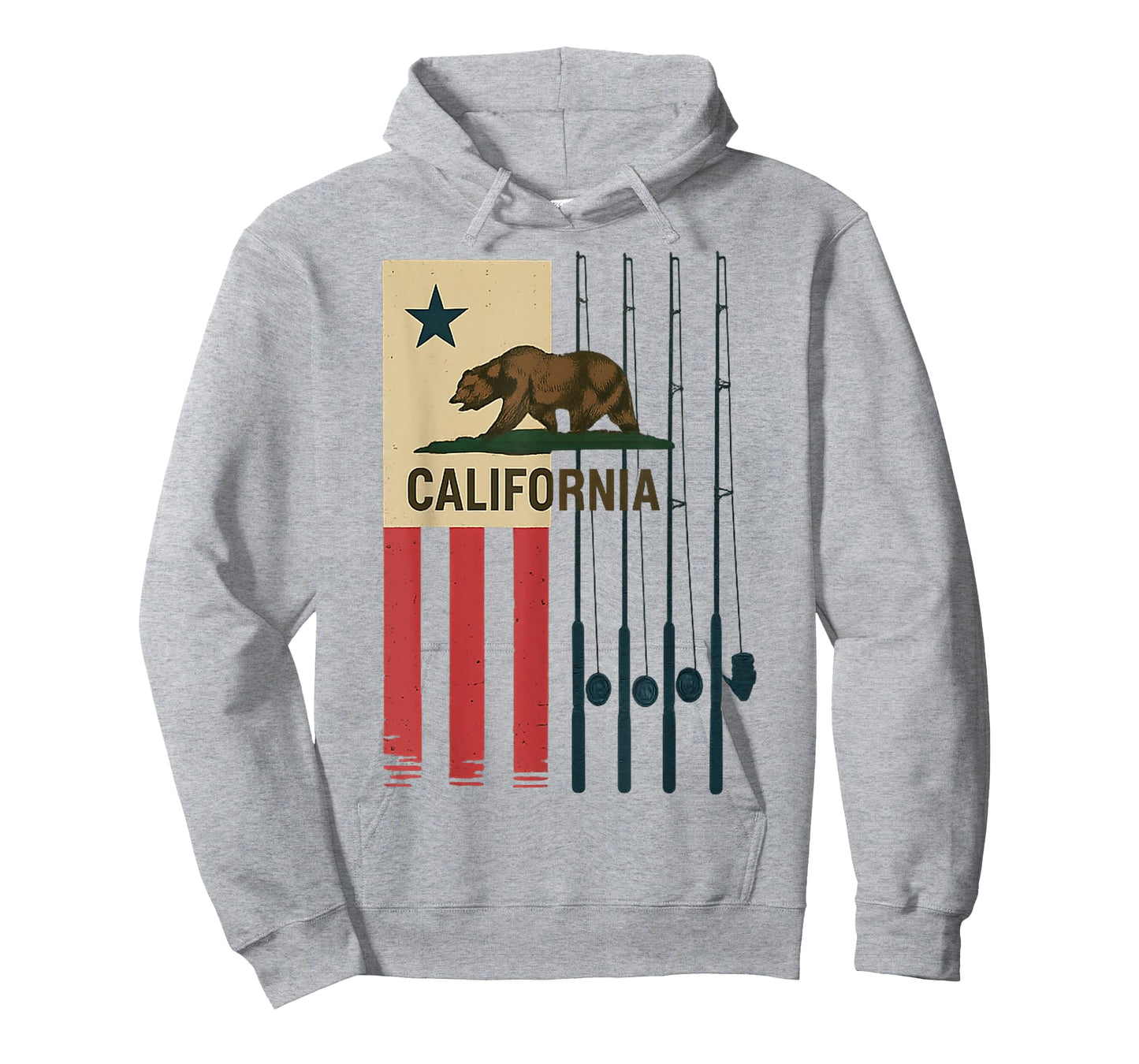 California Bear Fishing Design for Outdoor Enthusiasts T-Shirt