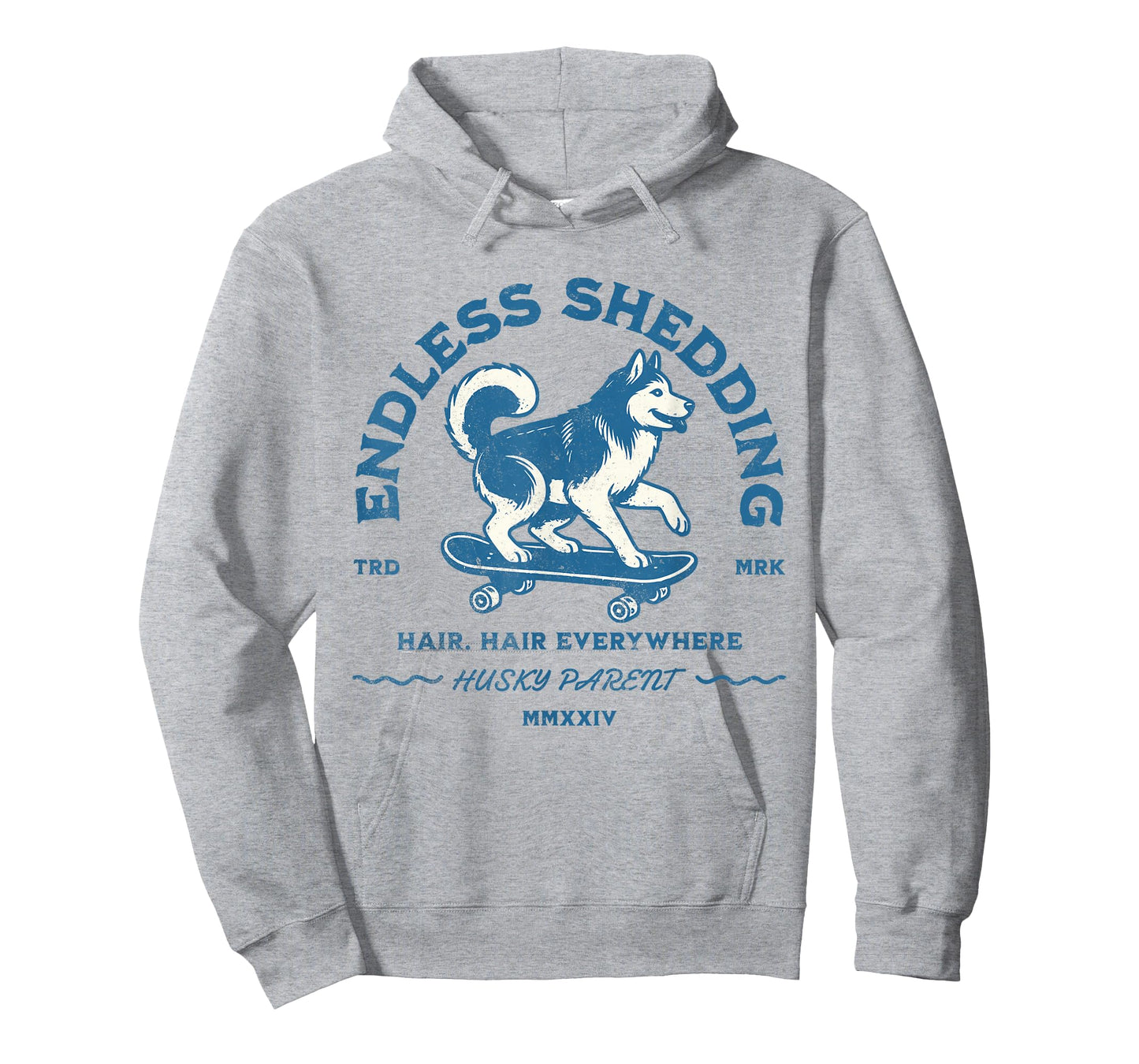 Siberian Husky Funny Skating Shedding Dog Pet Parent T-Shirt for Men Women