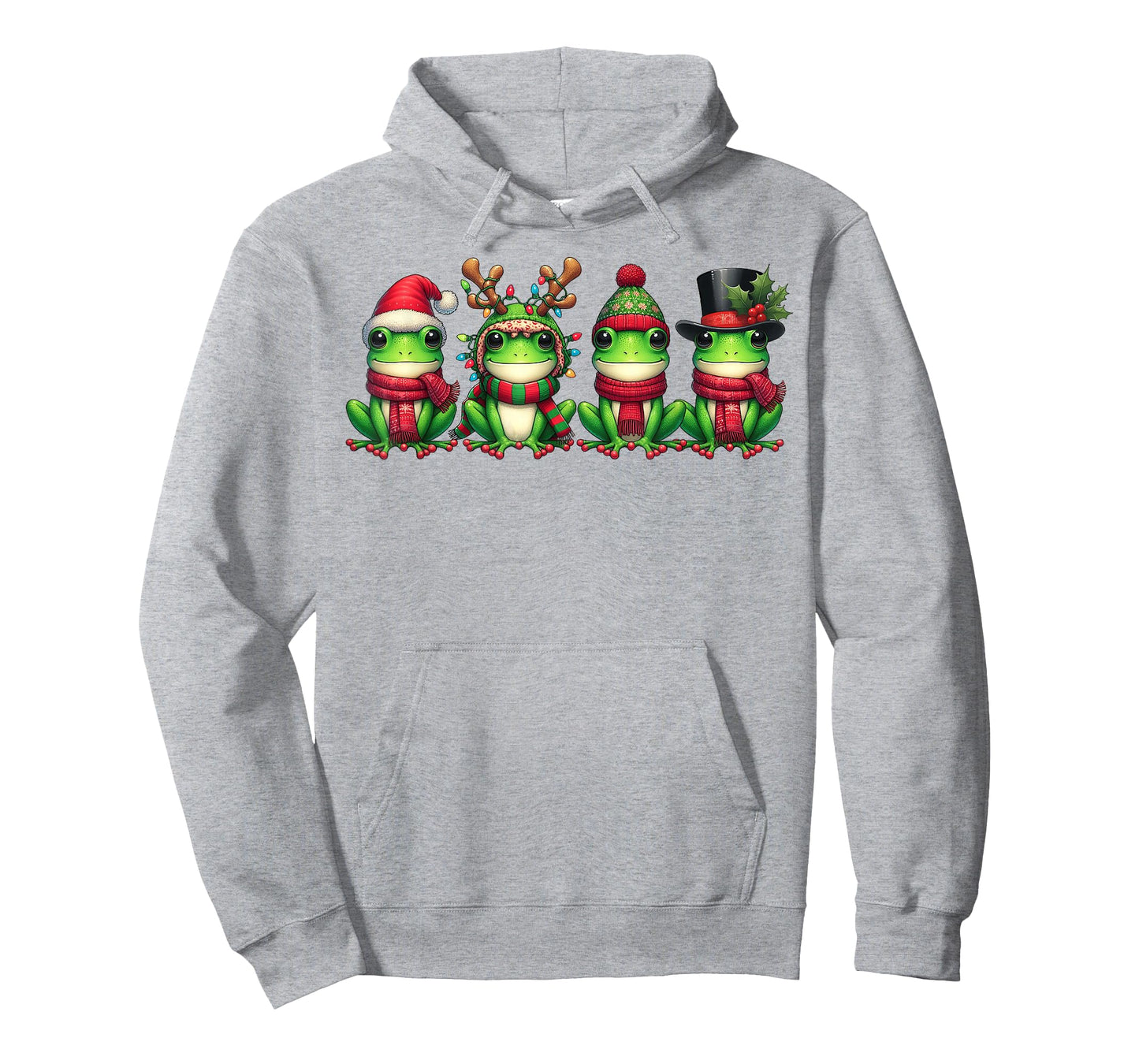 Cute Christmas Frogs Santa Funny Holiday Winter Frog Lovers T-Shirt