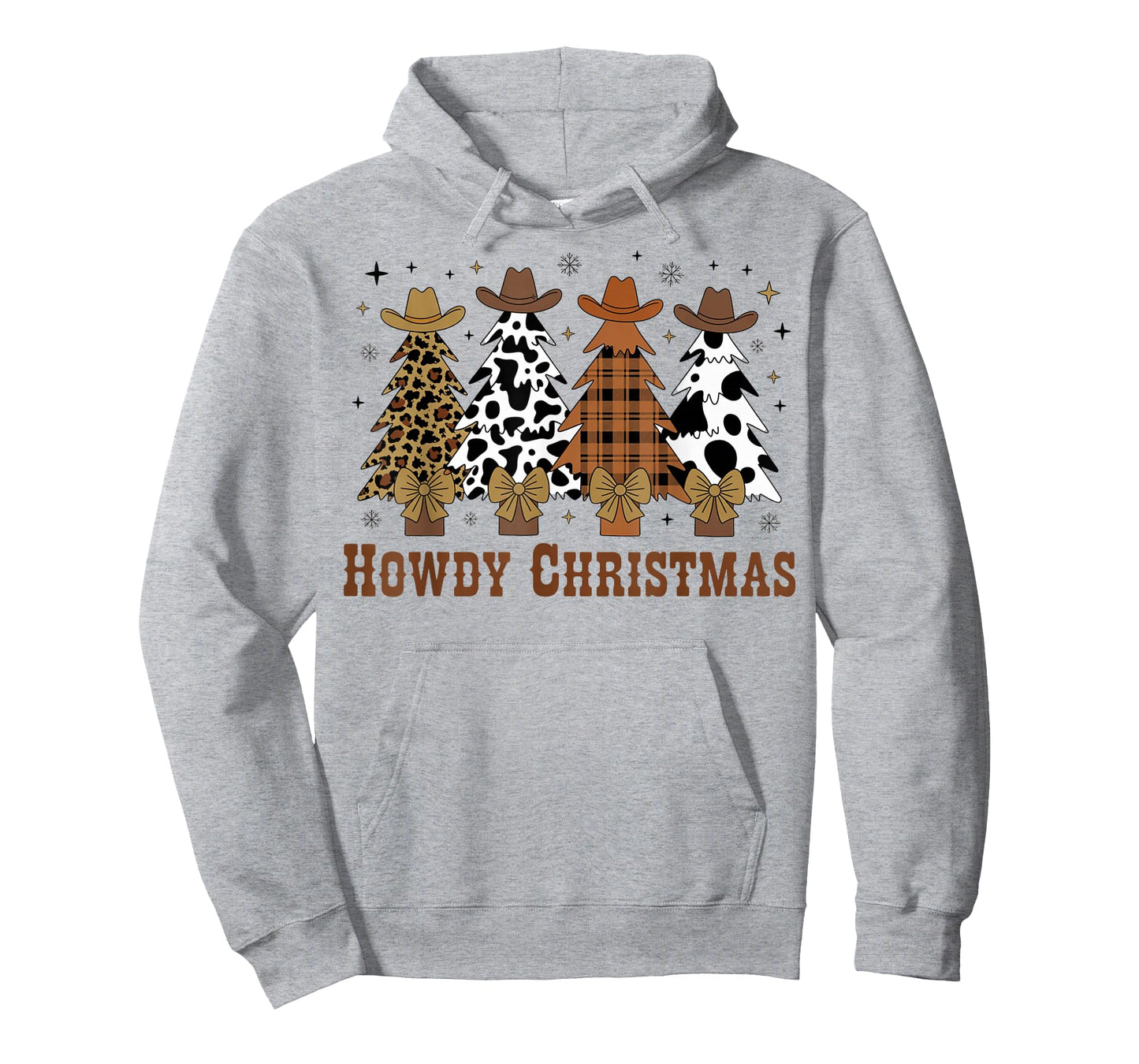 Howdy Christmas Tree Cowboy Hat Funny Western Country Xmas T-Shirt