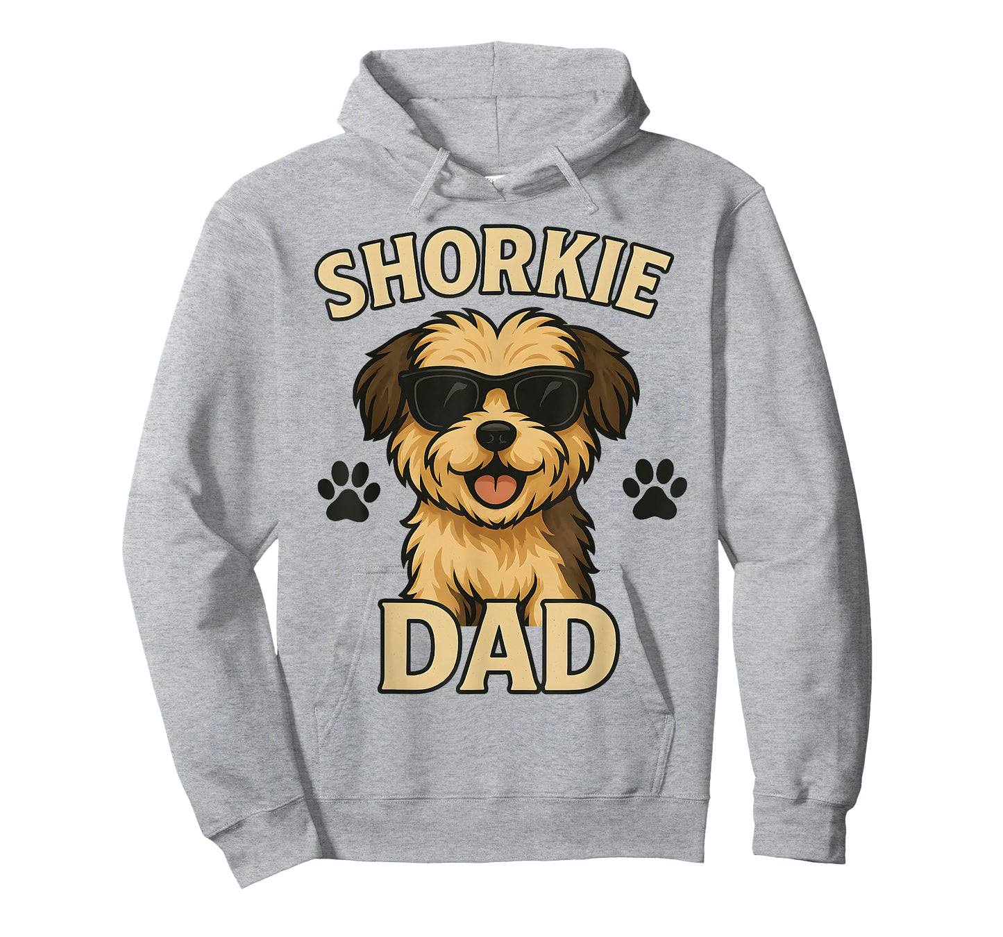 Cool Cute Kawaii Shorkie Dad Father's Day Puppy Dog Cartoon Men Women Kids T-Shirt