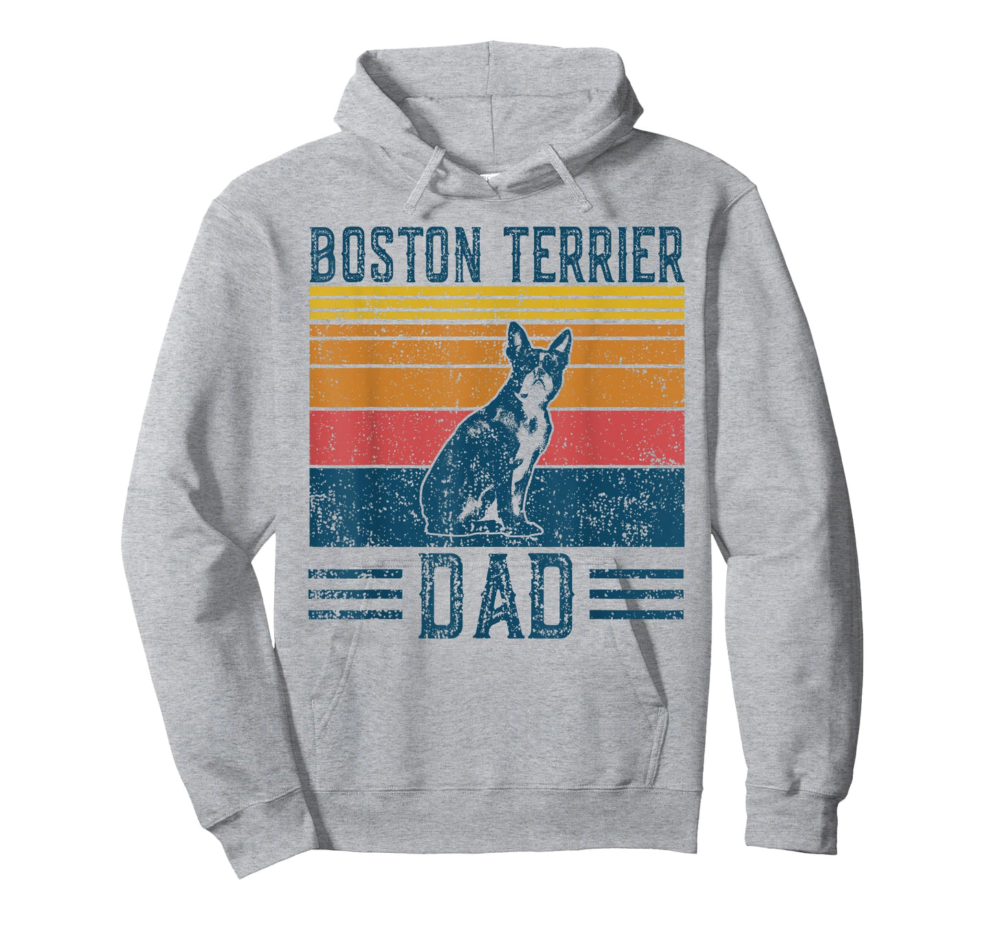 Dog Papa - Vintage Boston Terrier Dad Men Women T-Shirt