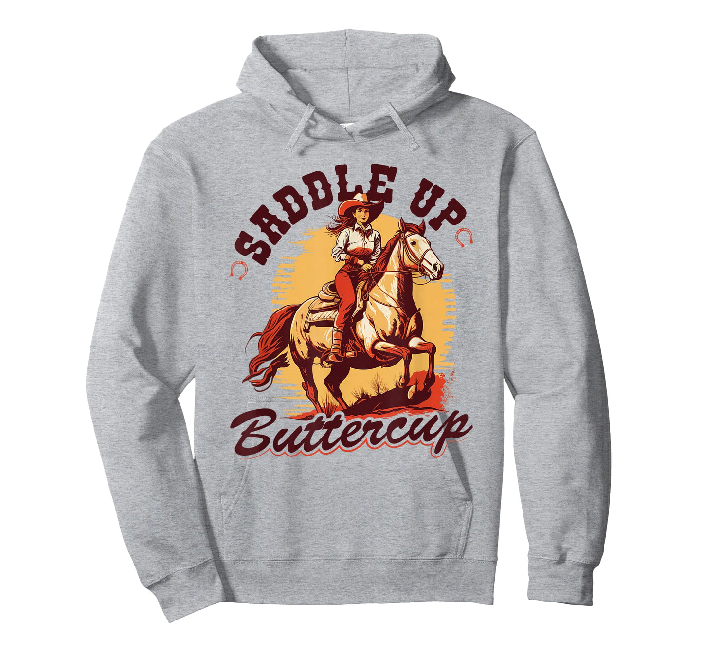 Country Saddle Up Buttercup, Bronc Horse Riding Cowgirl T-Shirt