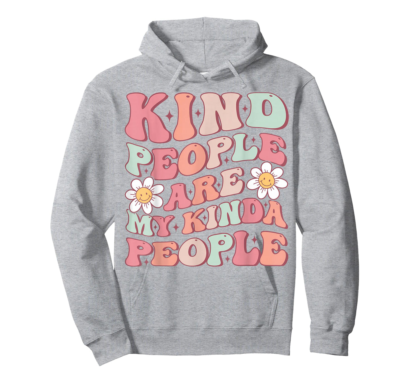 Kind People Are My Kinda People Groovy Kindness Daisy Flower T-Shirt