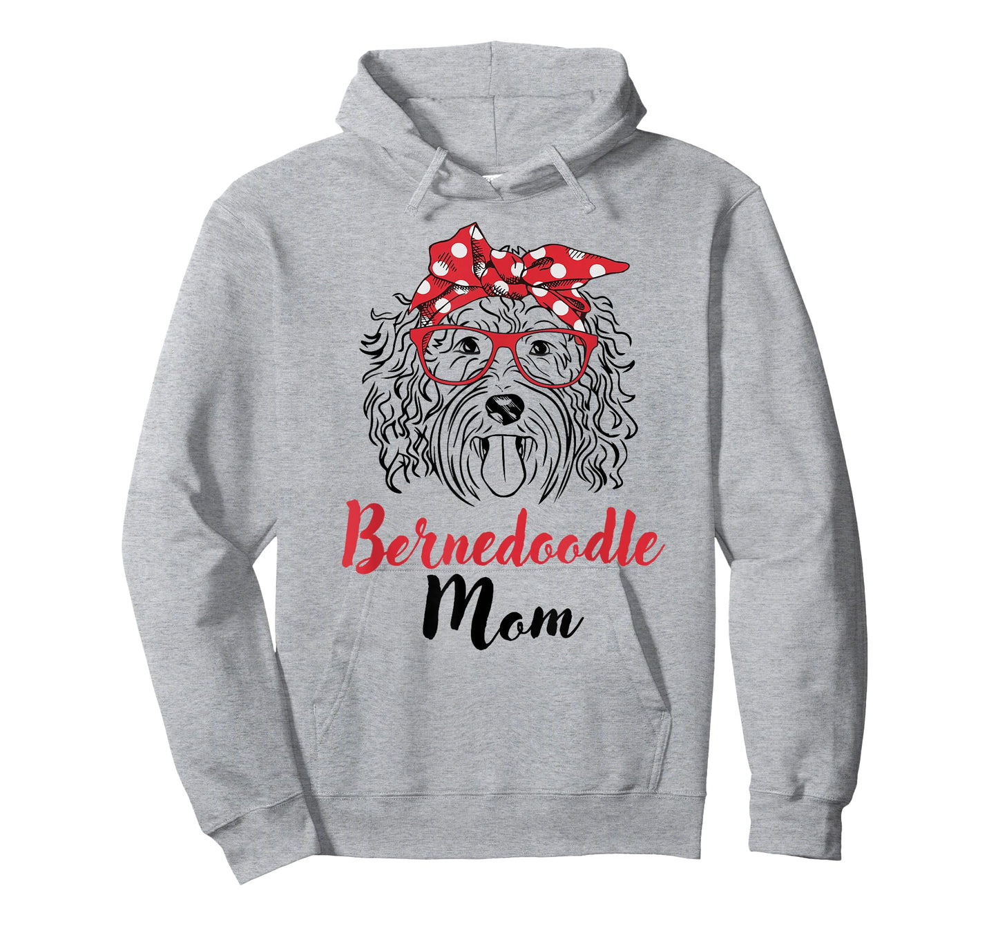 Cute Womens Girls Red Bandana Bernedoodle Mom Dog Lover T-Shirt