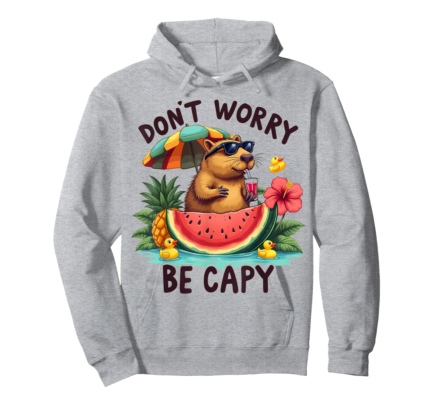 Funny Don't Worry Be Capy Kids Youth Womens Girl Capybara T-Shirt