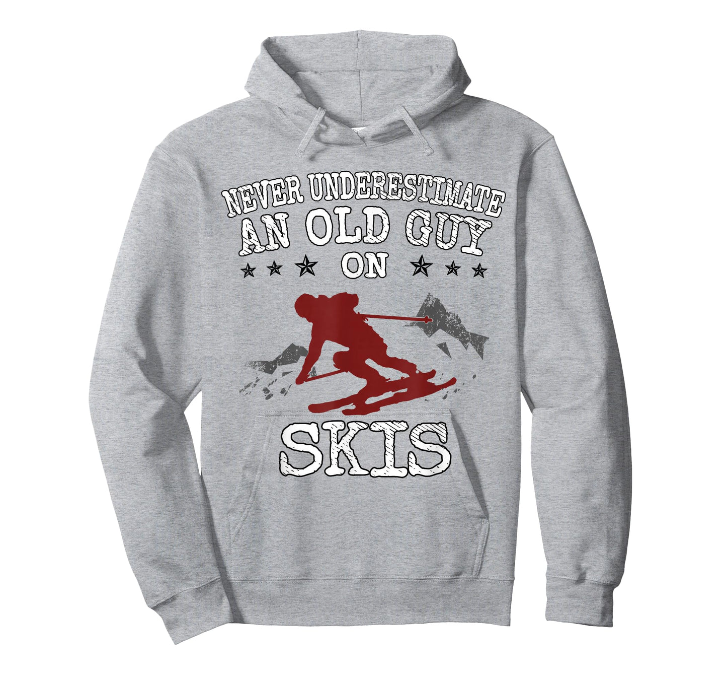 Never Underestimate an Old Guy on Skis Funny Skiing T-Shirt