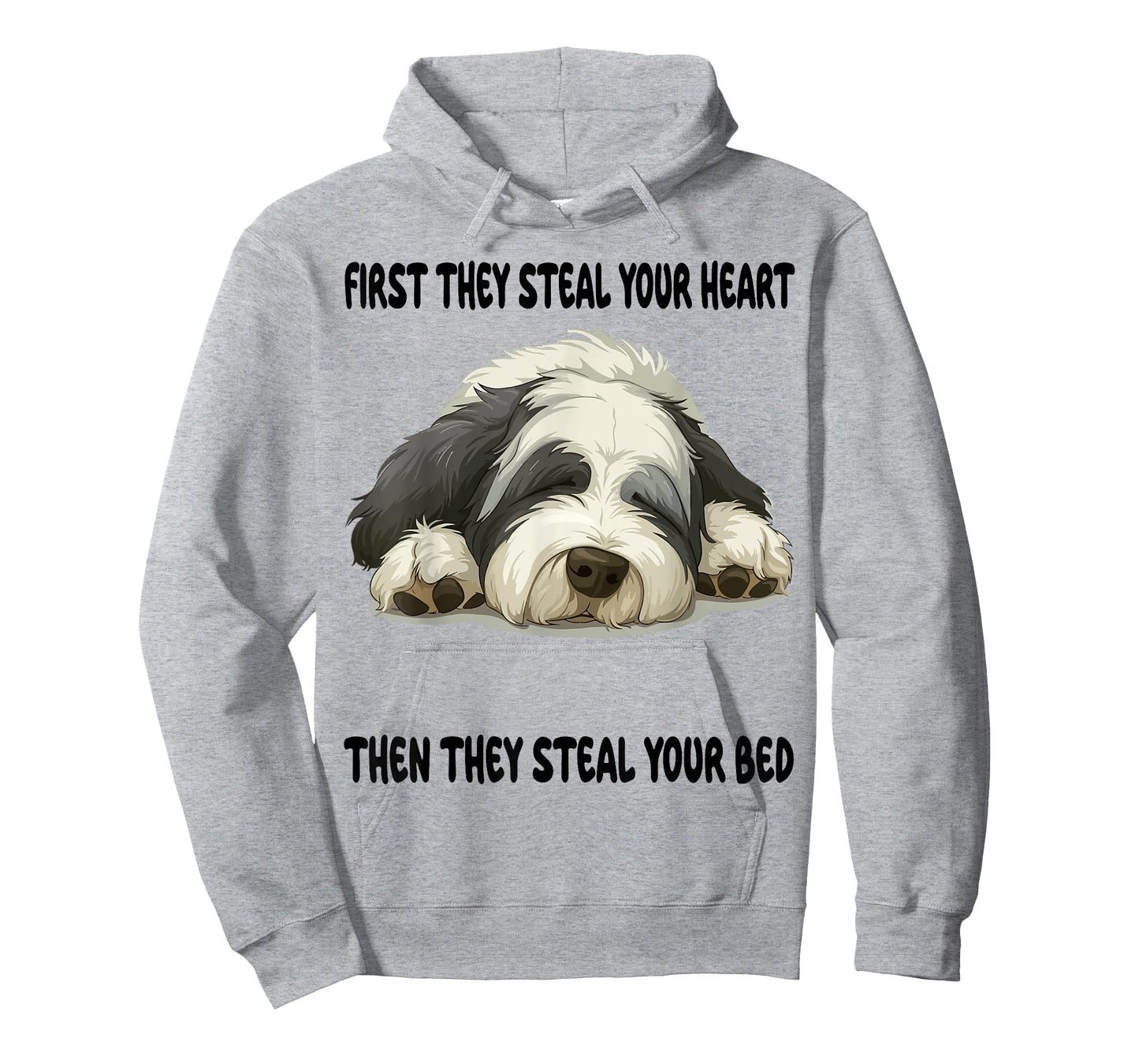 Old English Sheepdog Sleeping Pajamas Nightgown T-Shirt for Men Women Kids