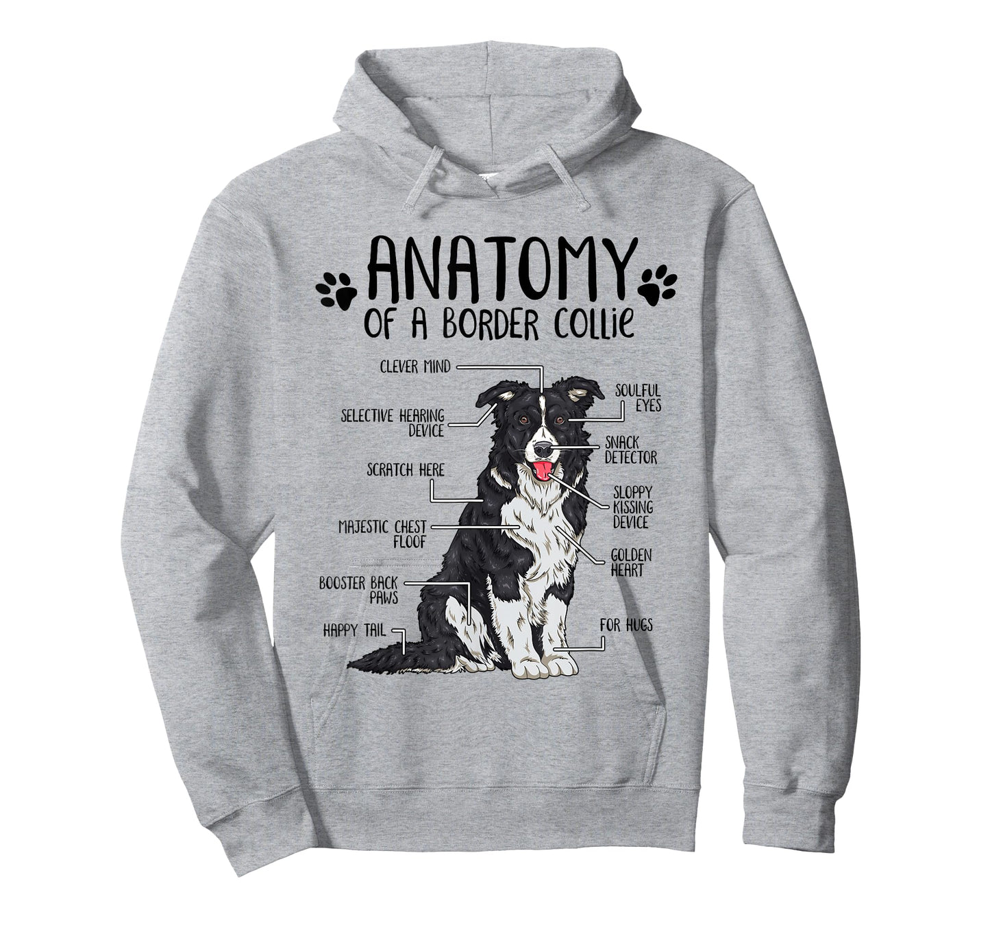 Funny Anatomy Border Collie Dog Lover Border Collie Owner T-Shirt
