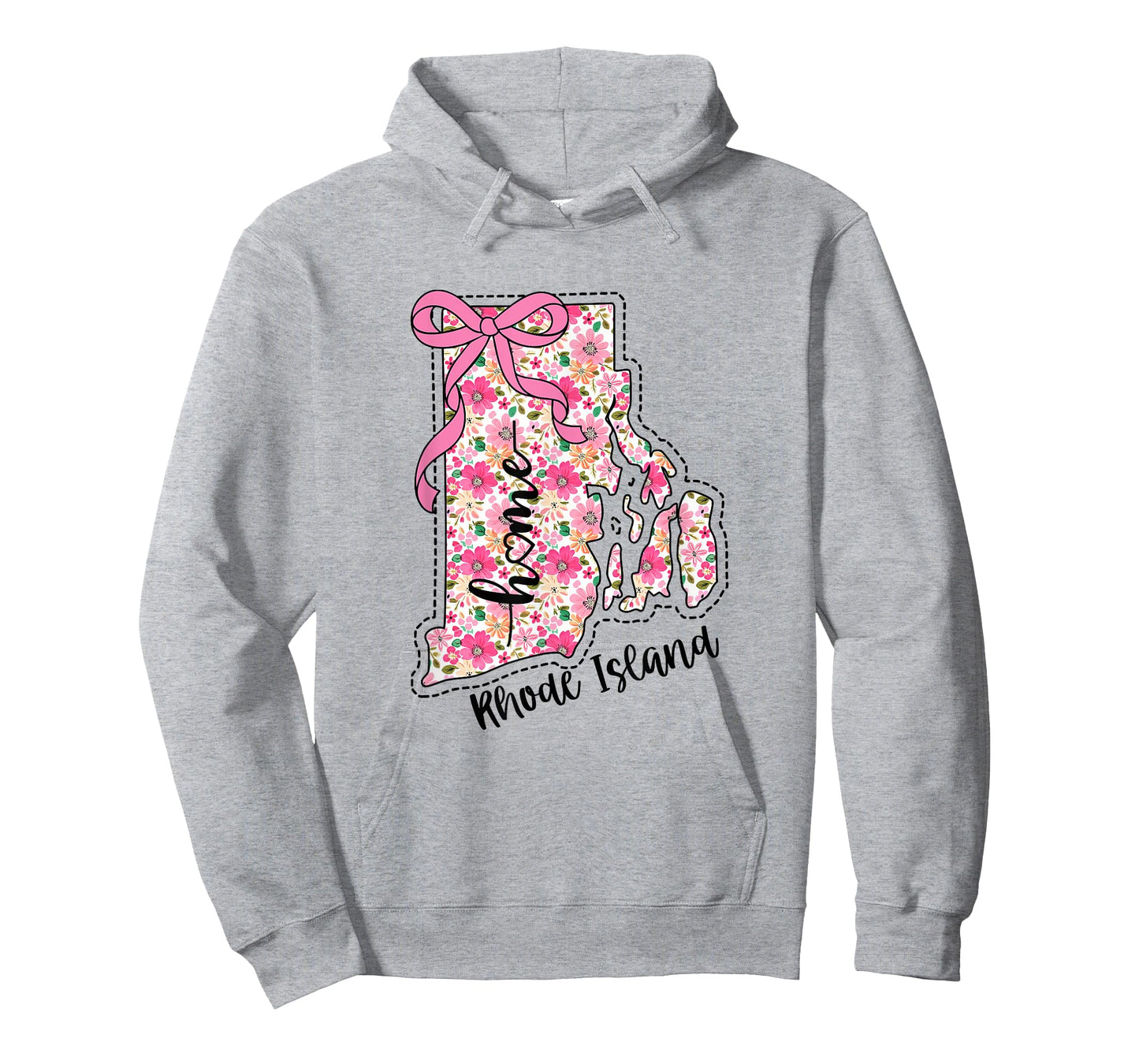 Rhode Island Home Shirt Rhode Island Floral Map Home T-Shirt