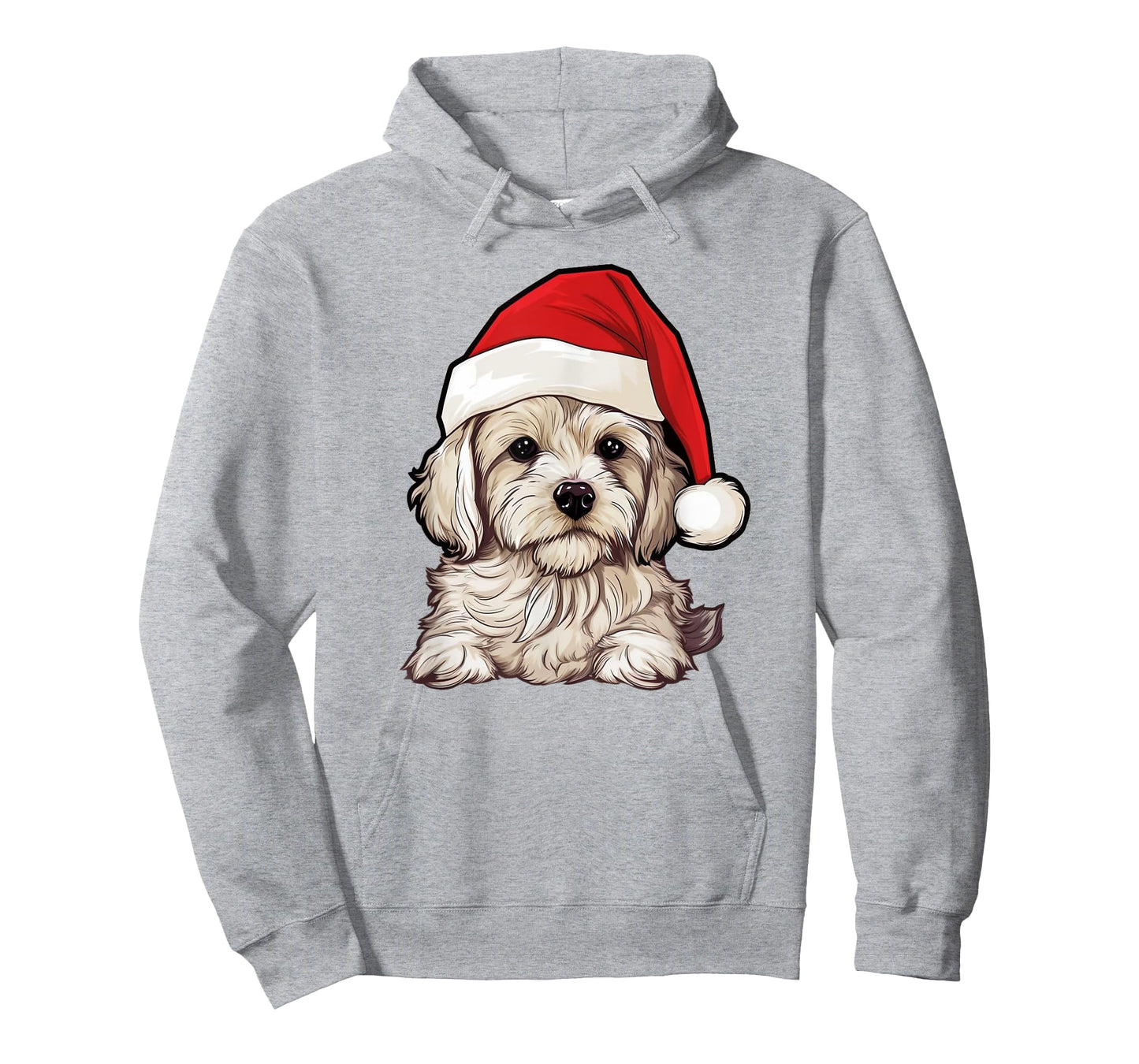 Cavachon Santa Hat Christmas Dog Lovers Gift Mom Dad Xmas Men Women Kids T-Shirt