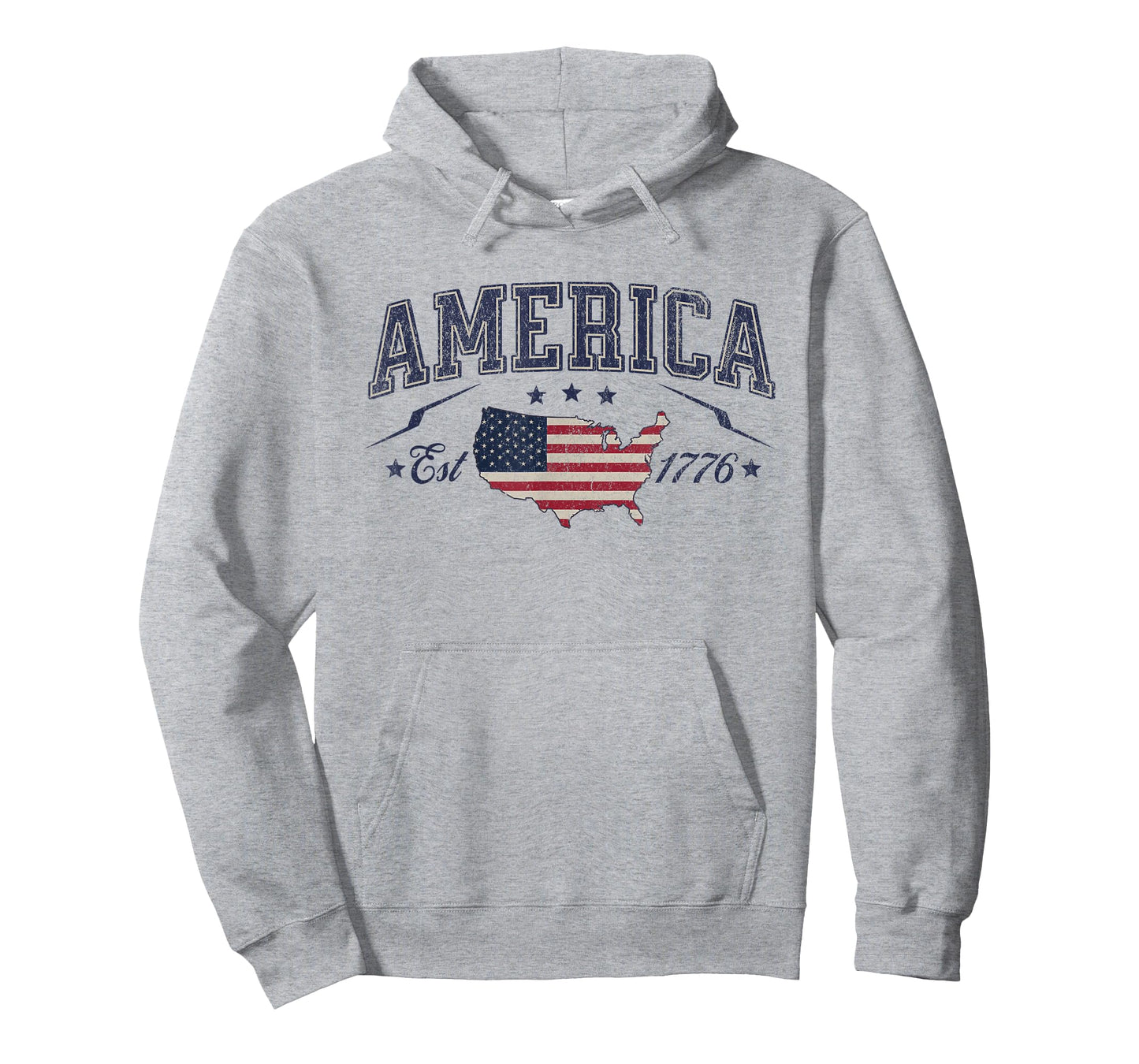Patriotic American Flag USA Est 1776 4th of July America T-Shirt