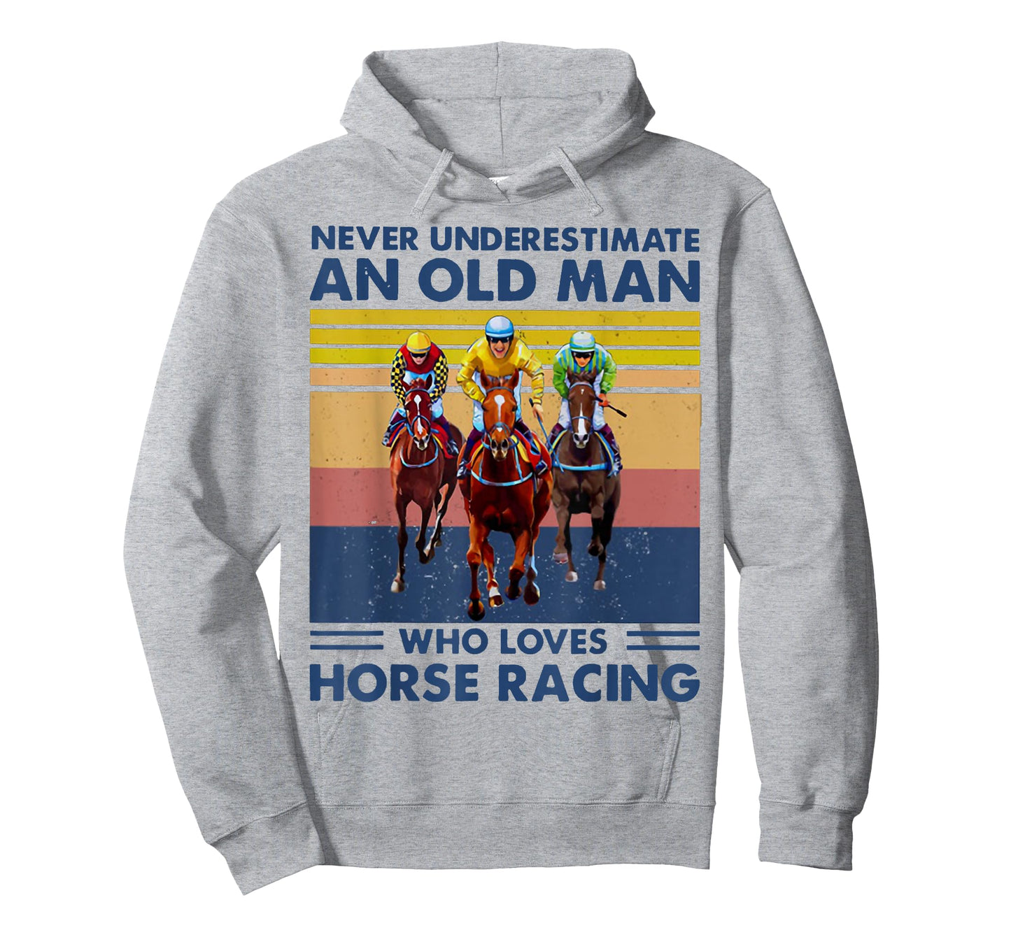 Never Underestimate an Old Man Who Loves Horse Racing T-Shirt