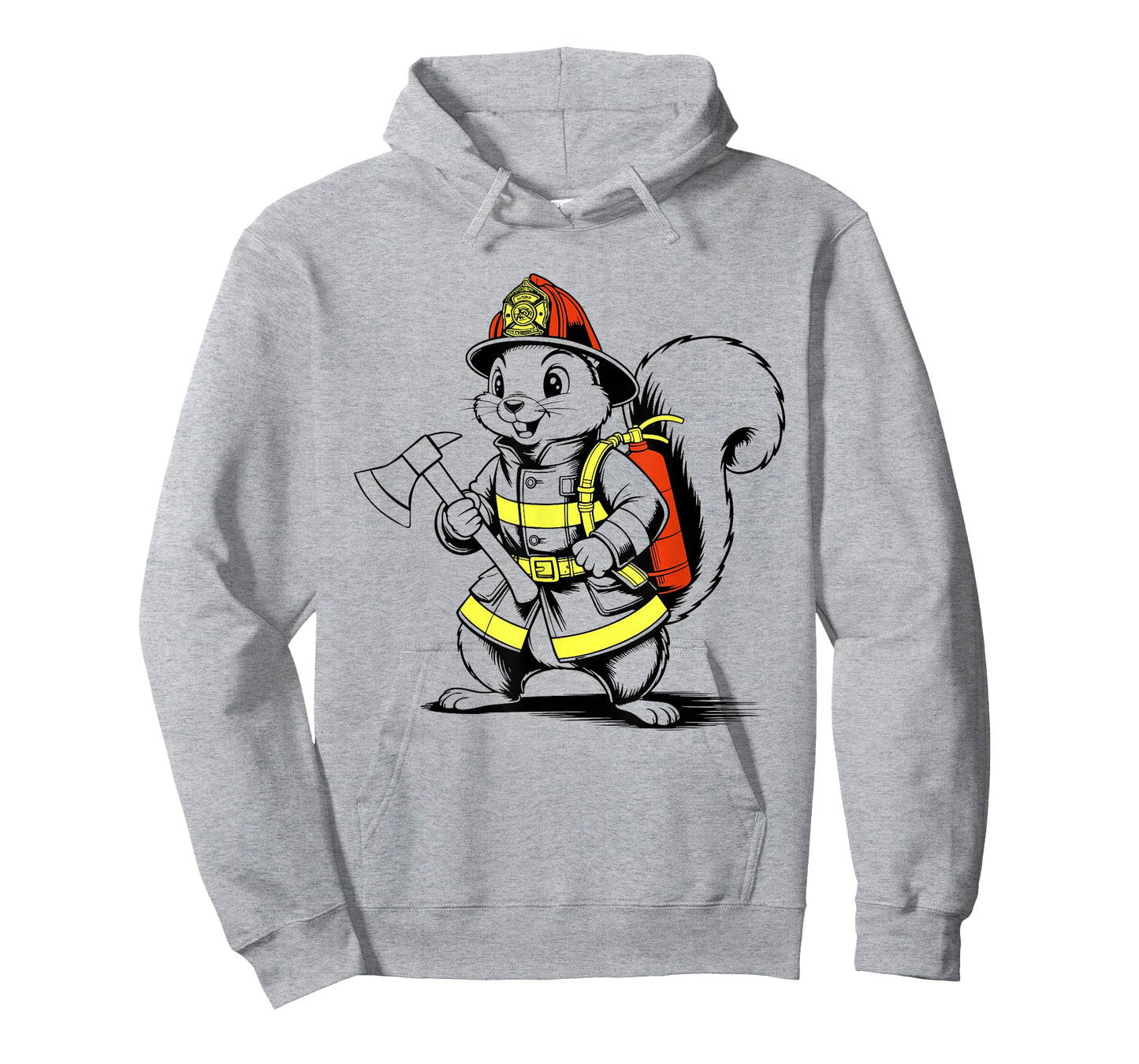 Firefighter Squirrel Fire Fighting Fireman T-Shirt