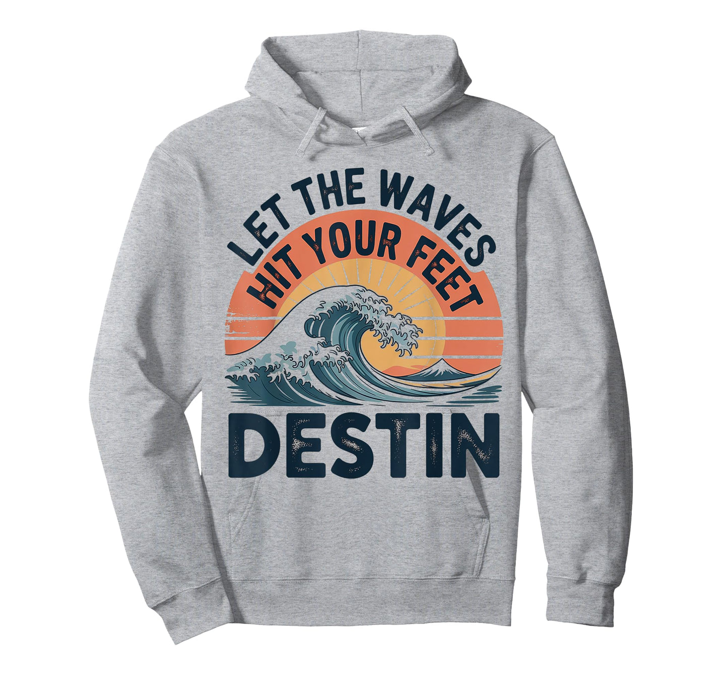 Let The Waves Hit Your Feet Retro Surf Destin Florida T-Shirt
