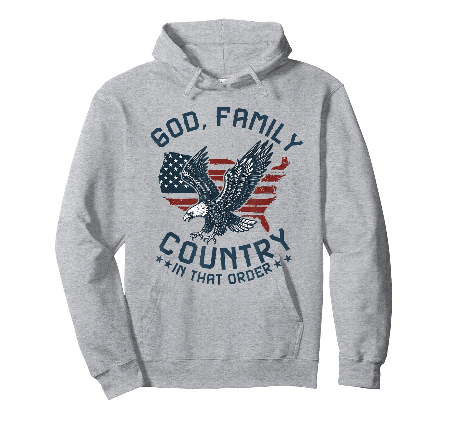 god Family Country in That Order American Flag Patriot USA T-Shirt