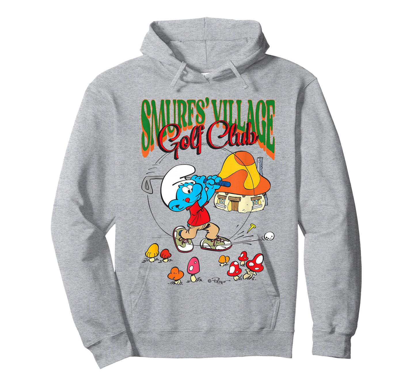 The Smurfs Smurf's Village Golf Club Retro Cartoon T-Shirt