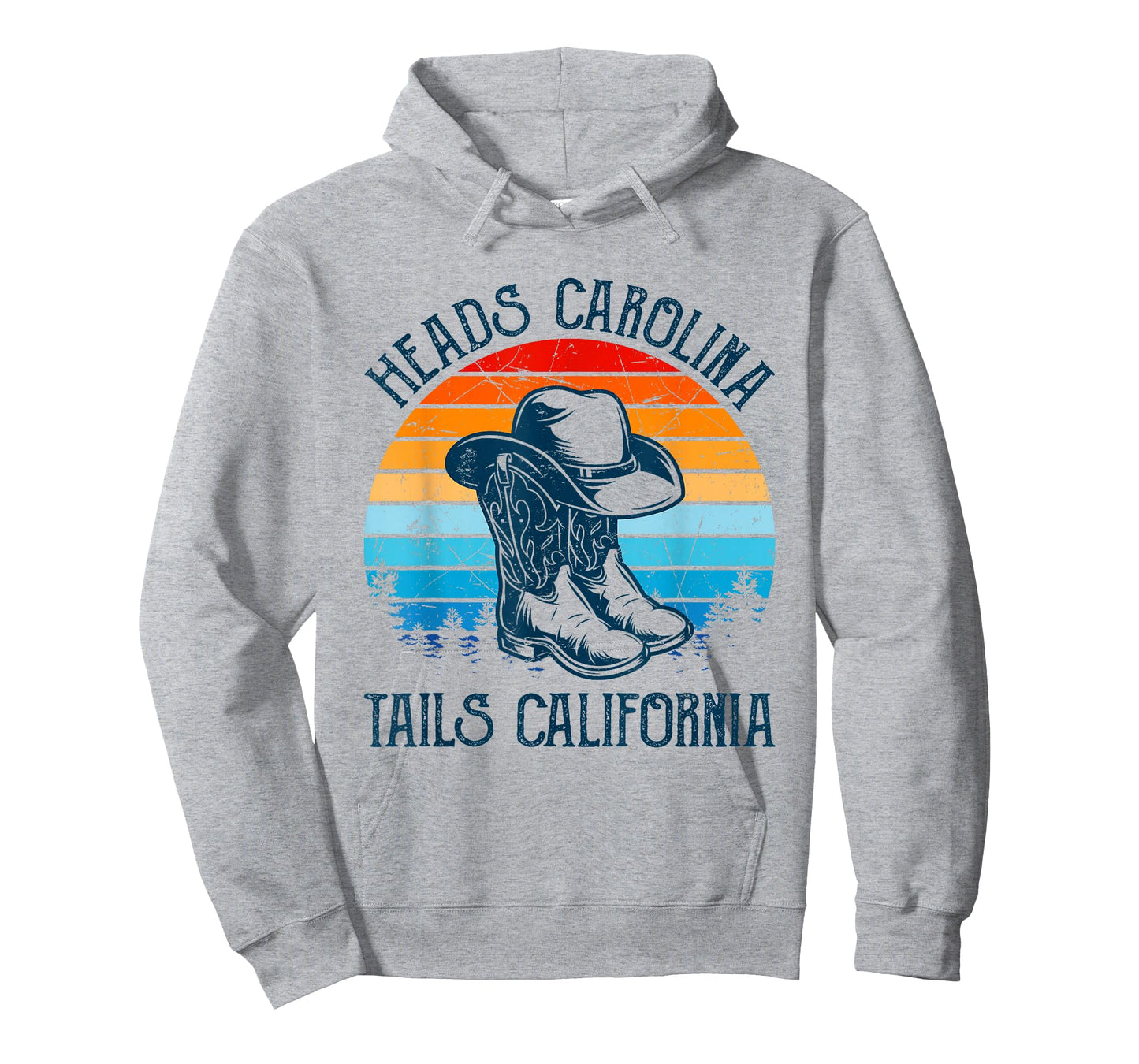 Heads Carolina Tail California Country Music Cowgirl Western T-Shirt