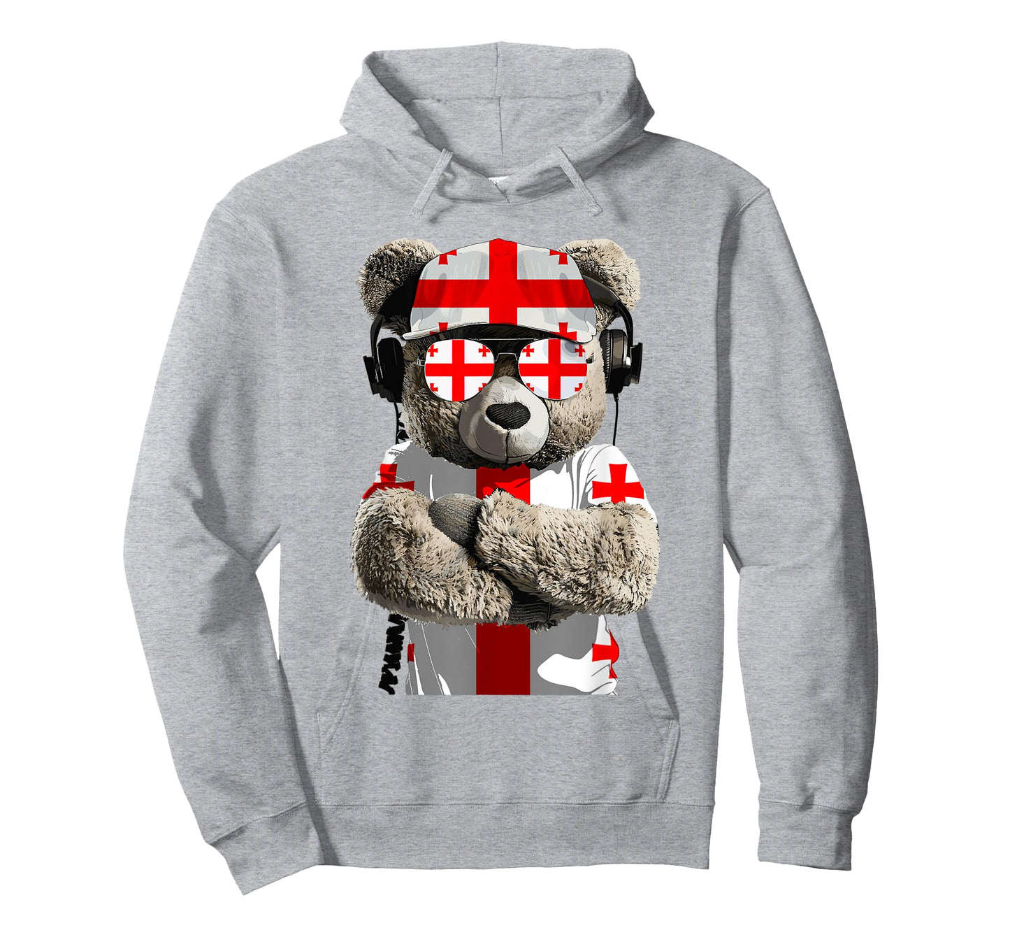 Georgian Flag Bear Sunglasses Souvenirs Products Georgia T-Shirt