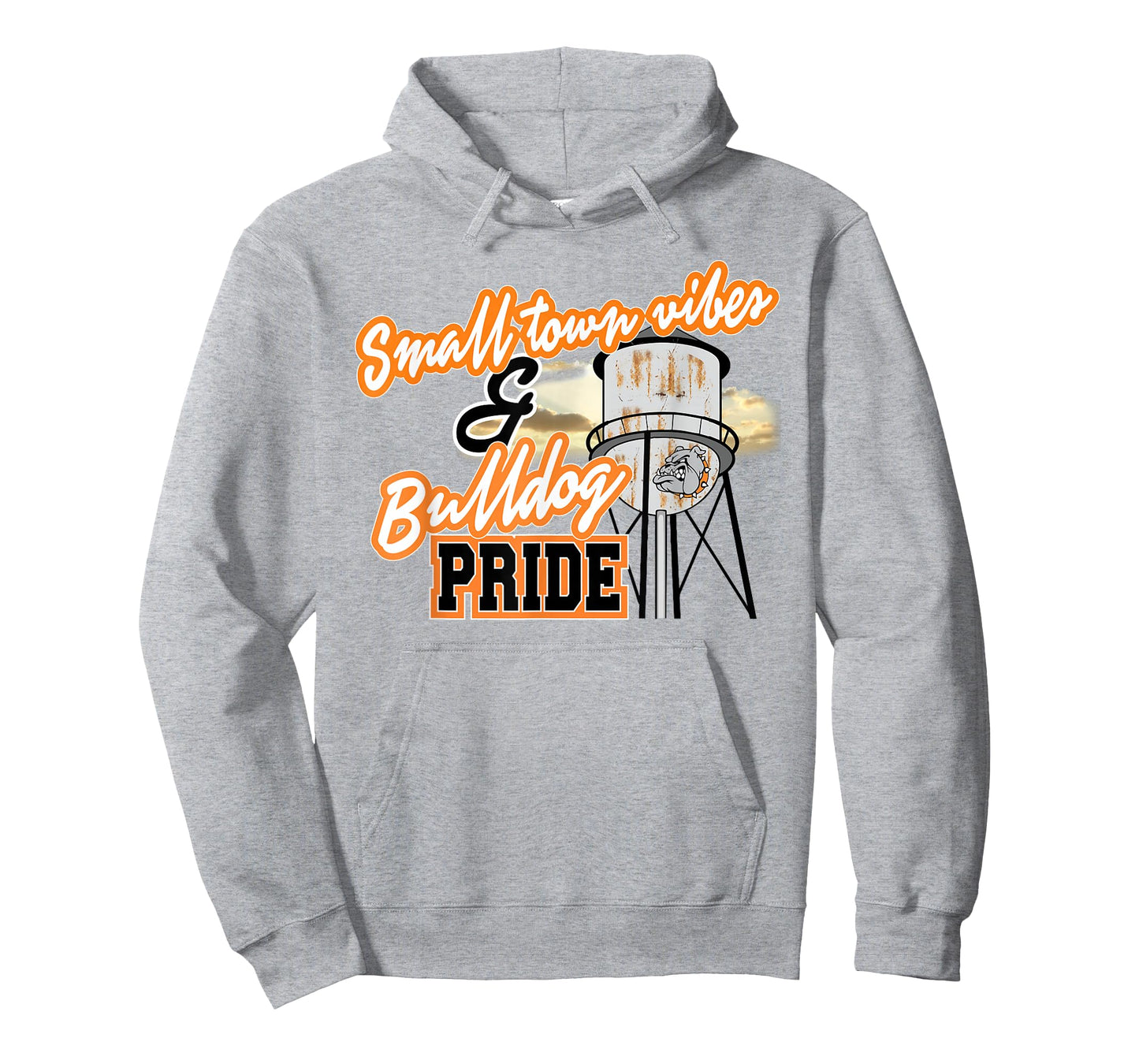 Small Town Vibes Bulldog Pride Orange Bulldogs School Spirit T-Shirt