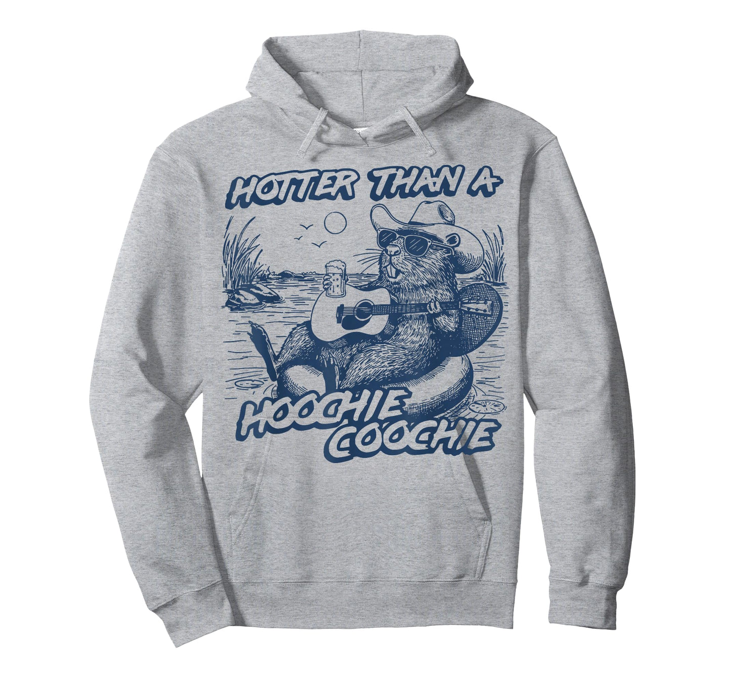 Hotter Than A Hoochie Beaver Coochie Viral Summer Vibes T-Shirt