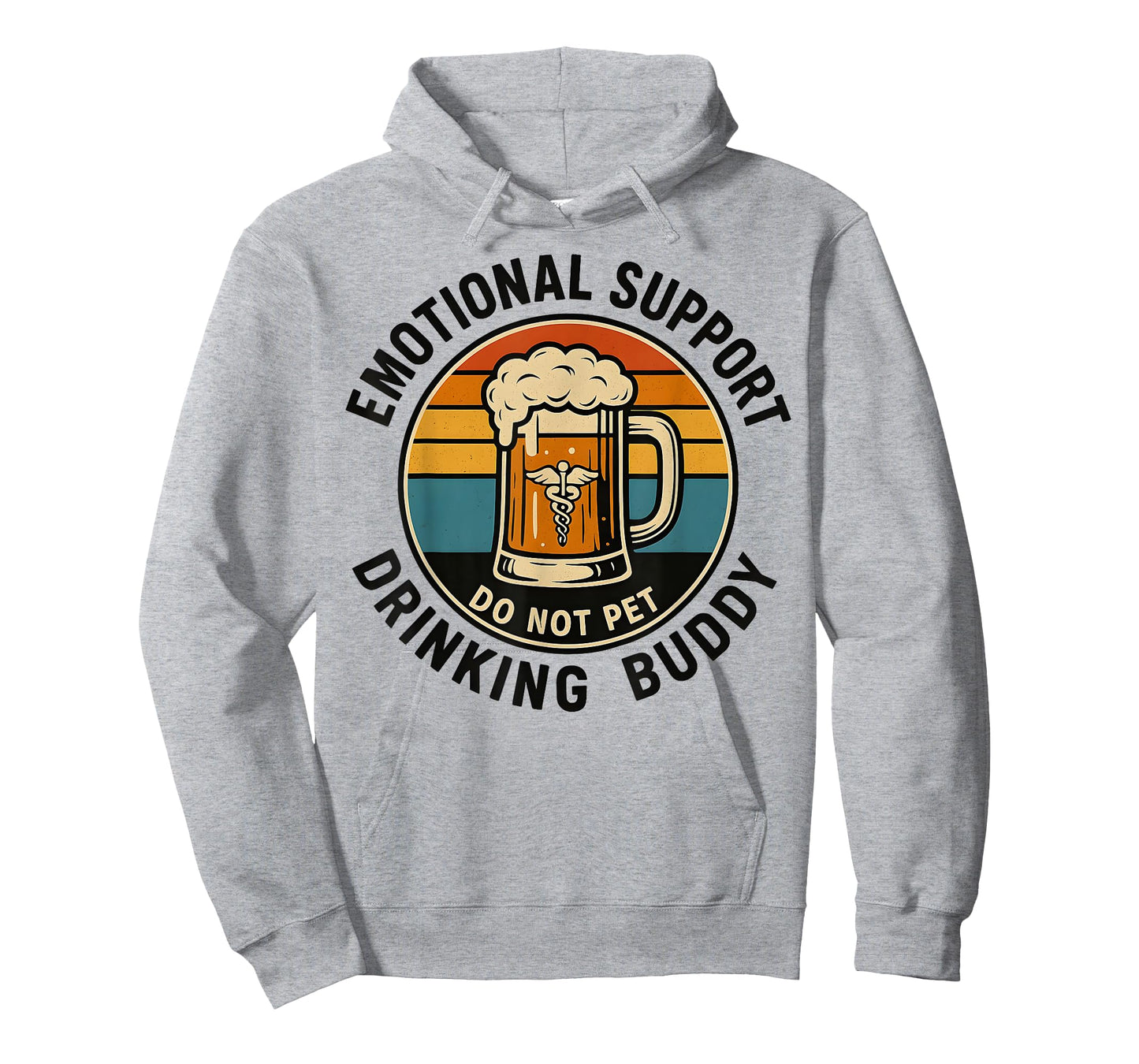 Emotional Support Drinking Buddy Retro Beer Humor T-Shirt