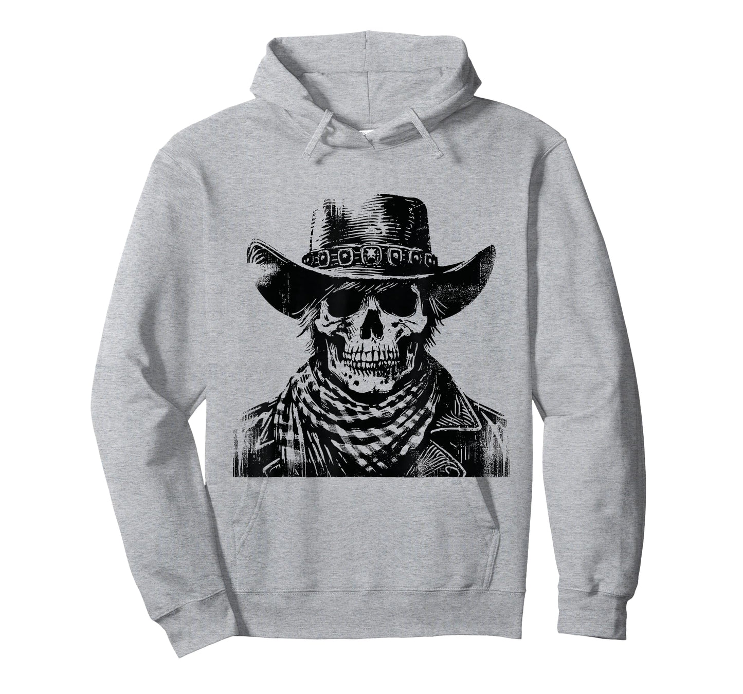 Rustic Skeleton Cowboy Western Gothic Goth Dark Aesthetic T-Shirt