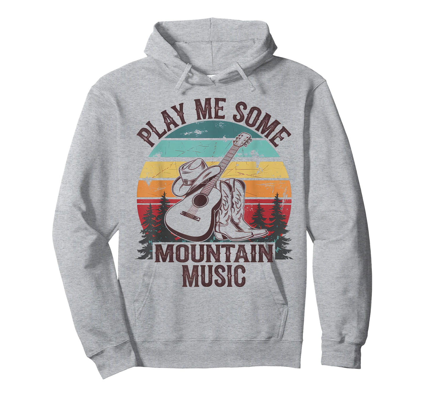 Play Me Some Mountain Music Retro Country Western T-Shirt