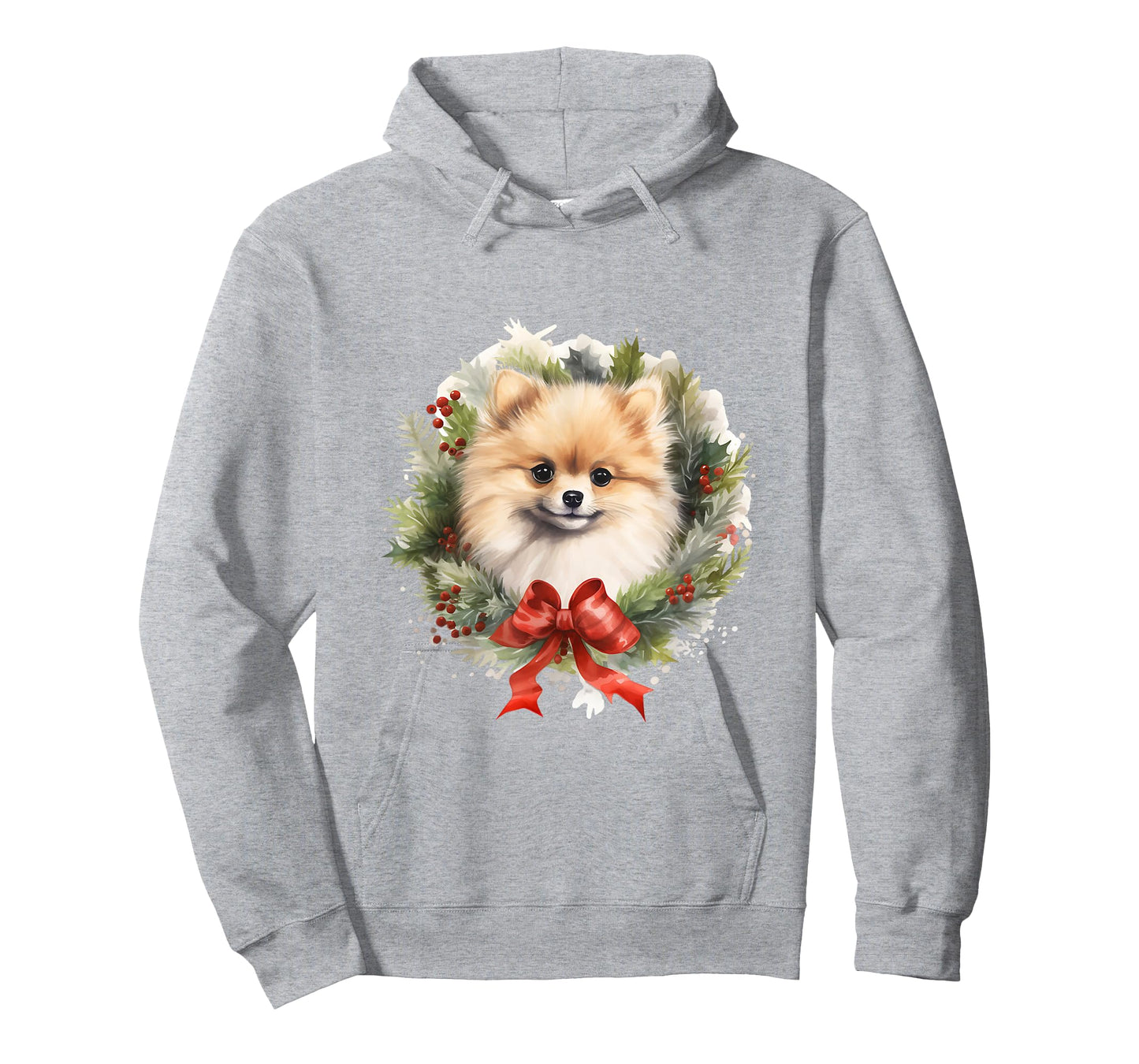 Pomeranian Christmas Wreath Decoration Xmas Pajamas T-Shirt