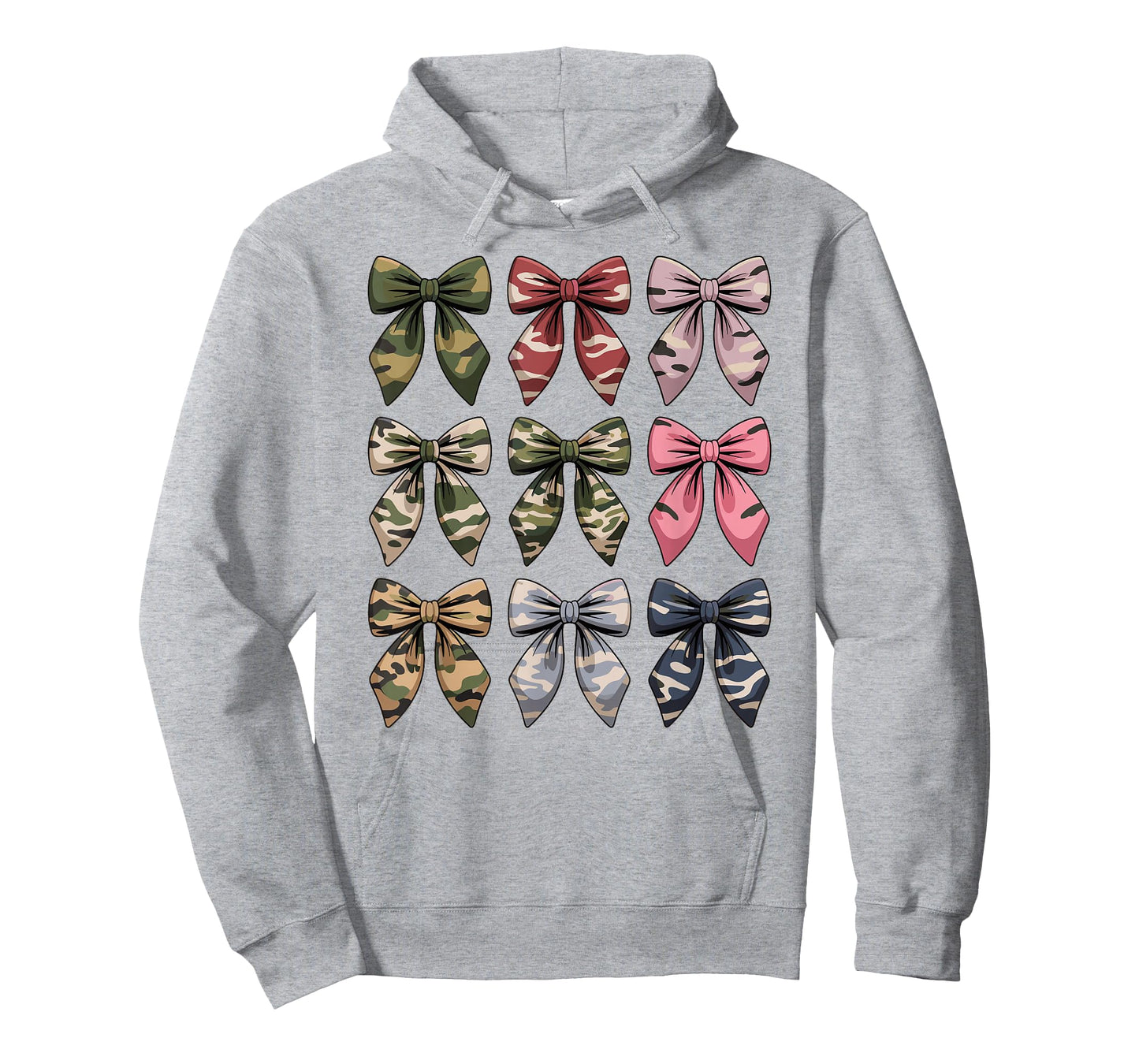 Camouflage Old Camo Bow Cute Country Hunting Women Girl T-Shirt