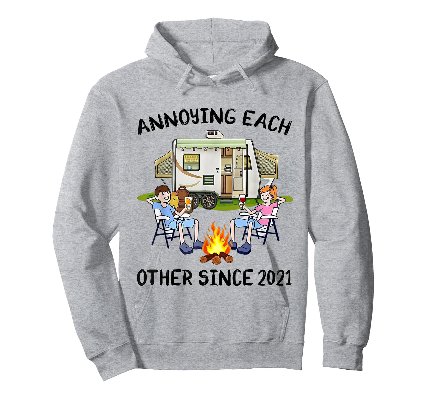 Annoying Each Other Since 2021 RV Van Campfire Couple T-Shirt