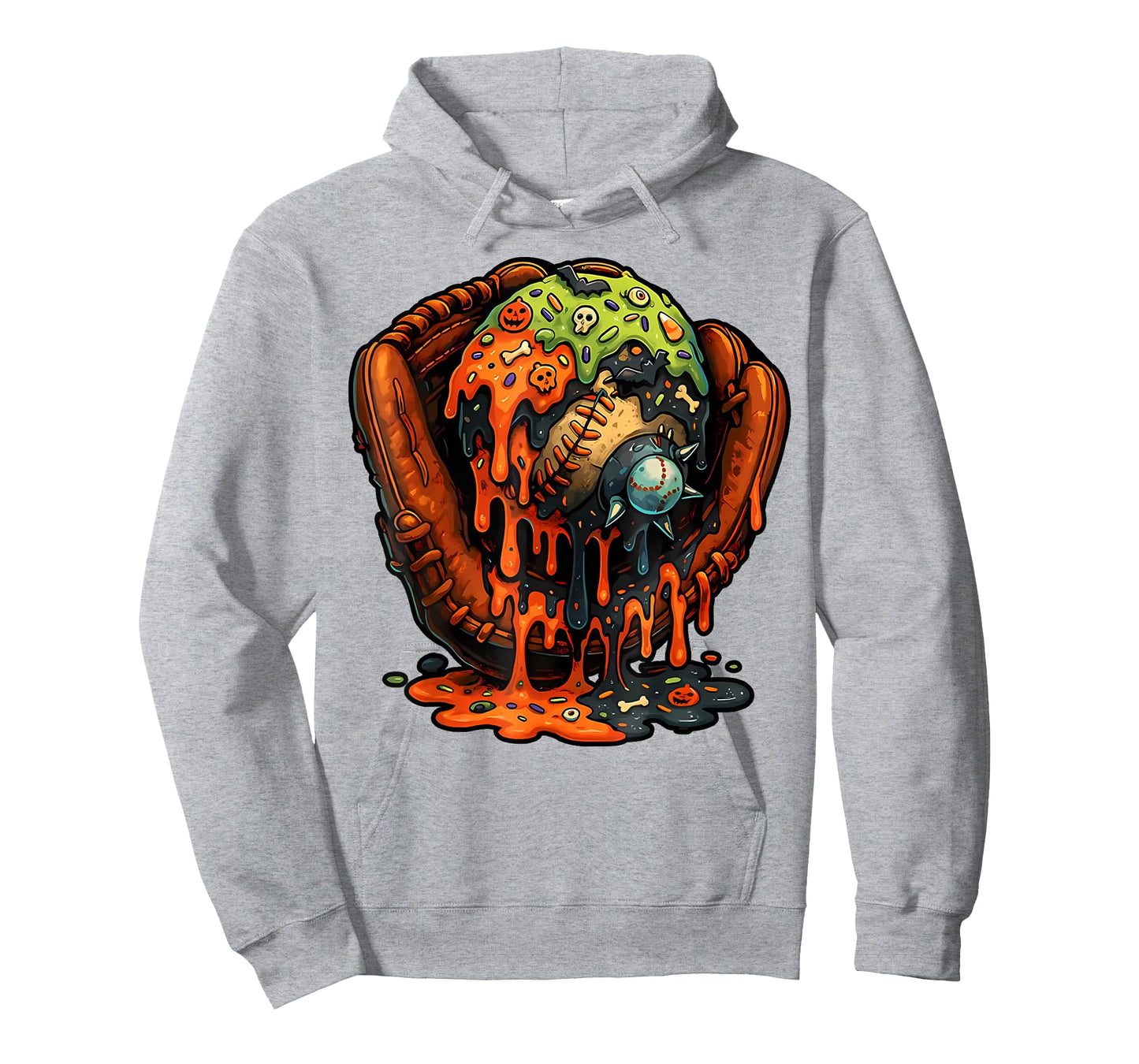 Baseball Glove Halloween Ice Cream Drip Men Boys Kids T-Shirt