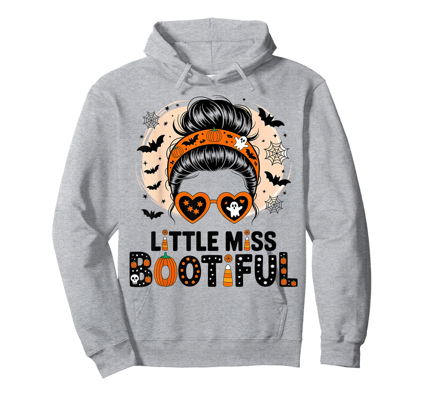 Little Miss Bootiful Messy Bun Halloween Costumes Girl Kid T-Shirt