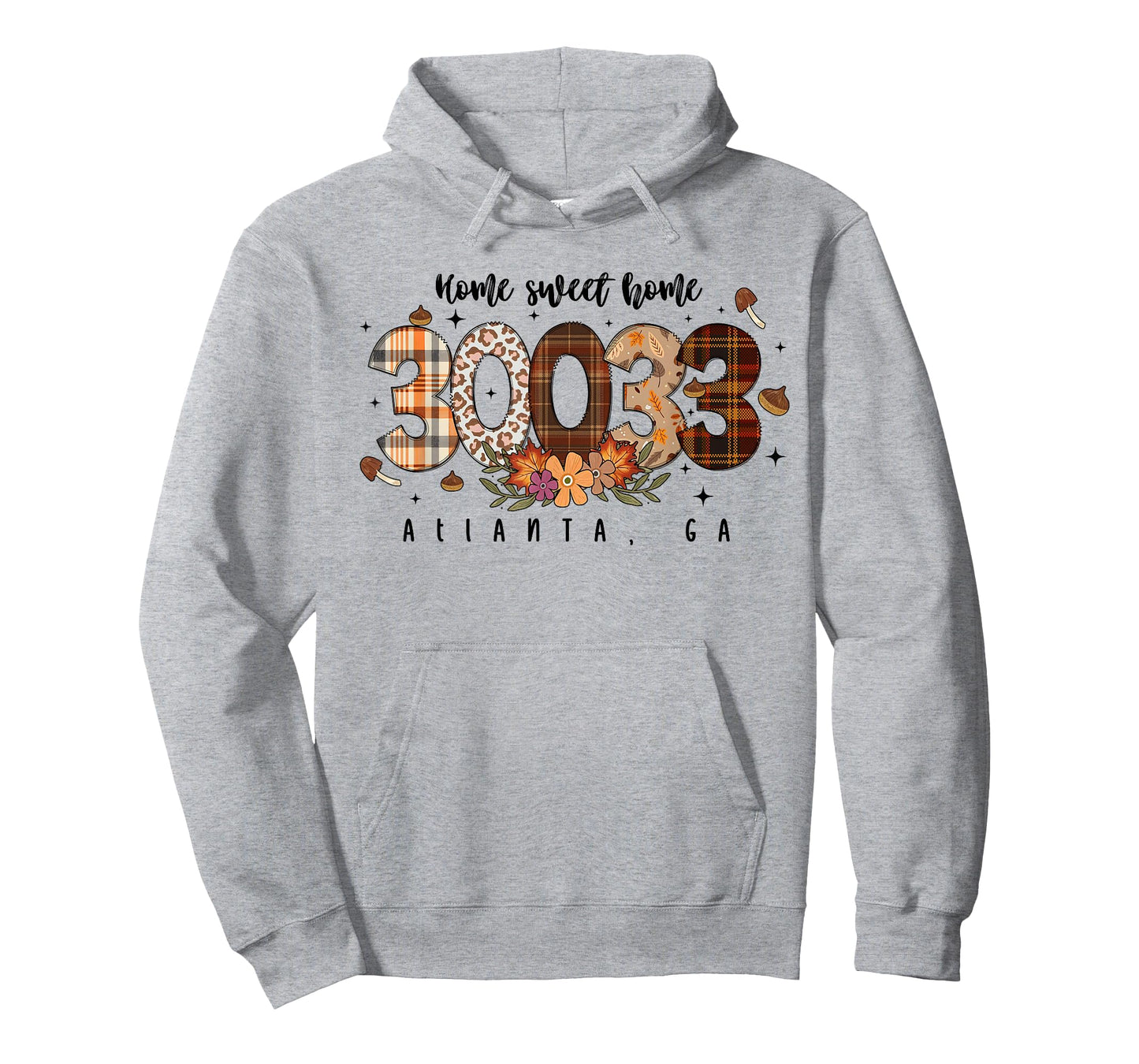 30033 Atlanta Zip Code Shirt Fall Georgia Leaf Tee T-Shirt