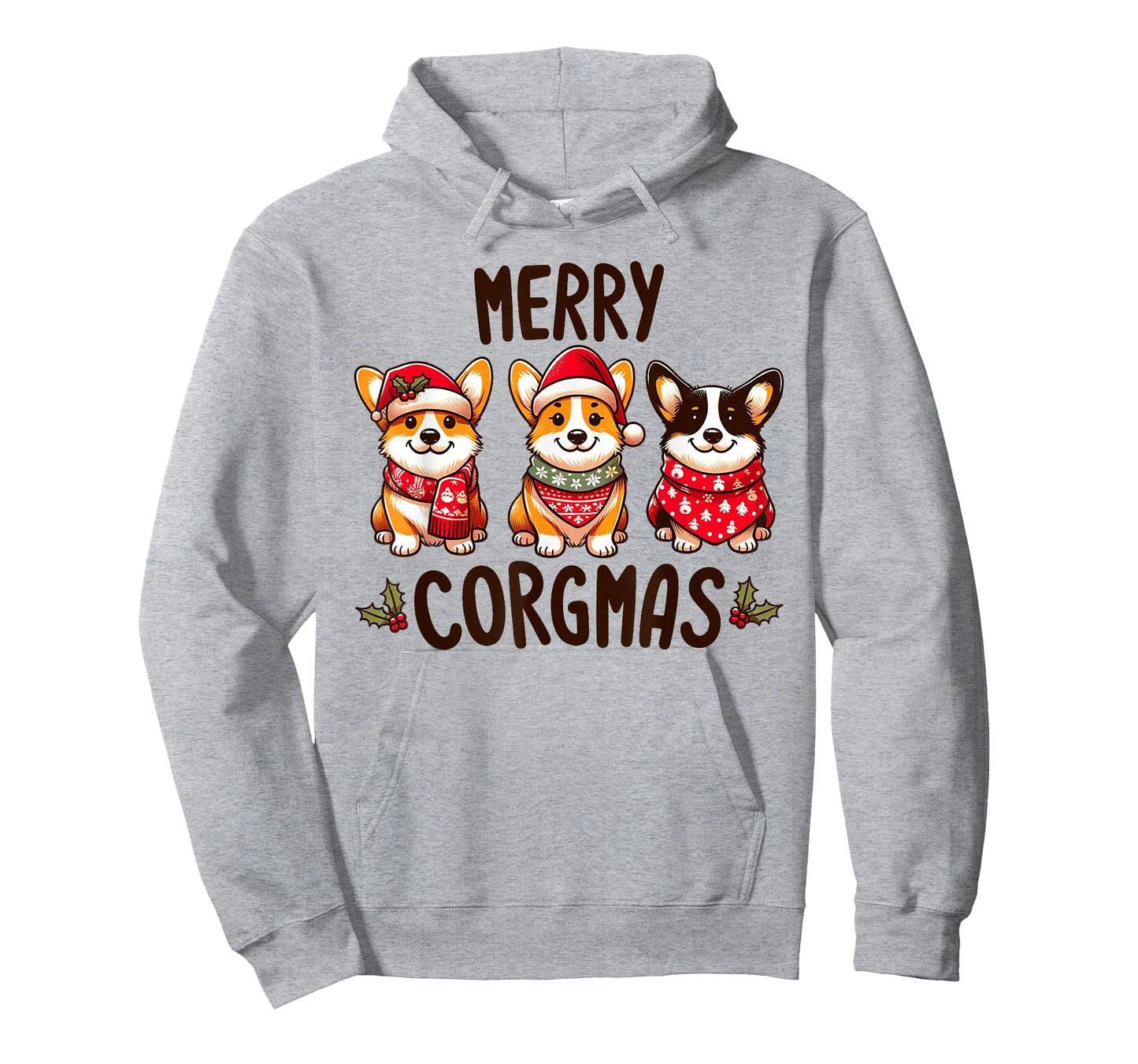Merry Corgmas Santa Hat Christmas Corgi Dog Mom Dad Owner T-Shirt