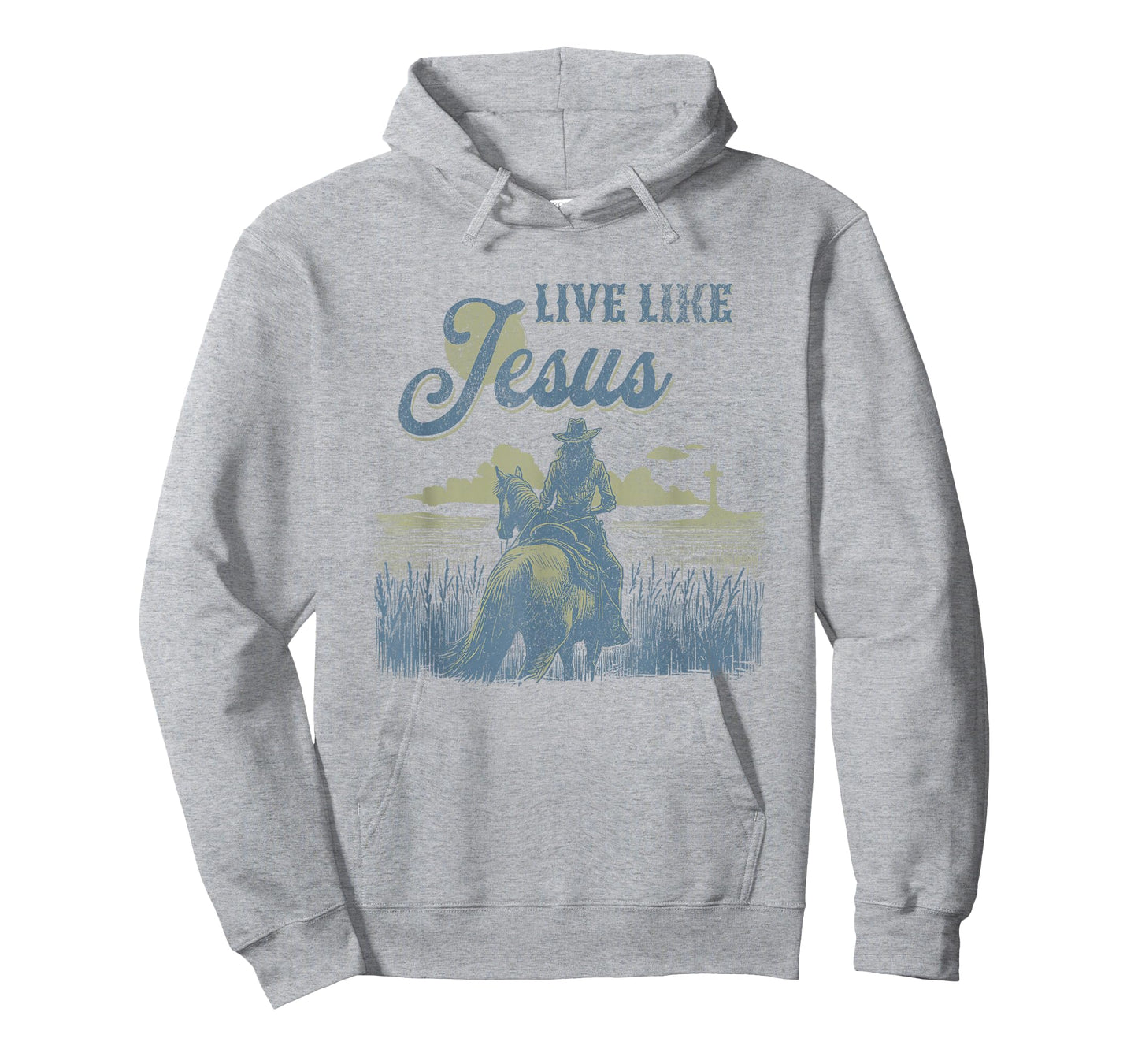 Cute Christian Cowgirl Live Like Jesus Western Faith Boho T-Shirt