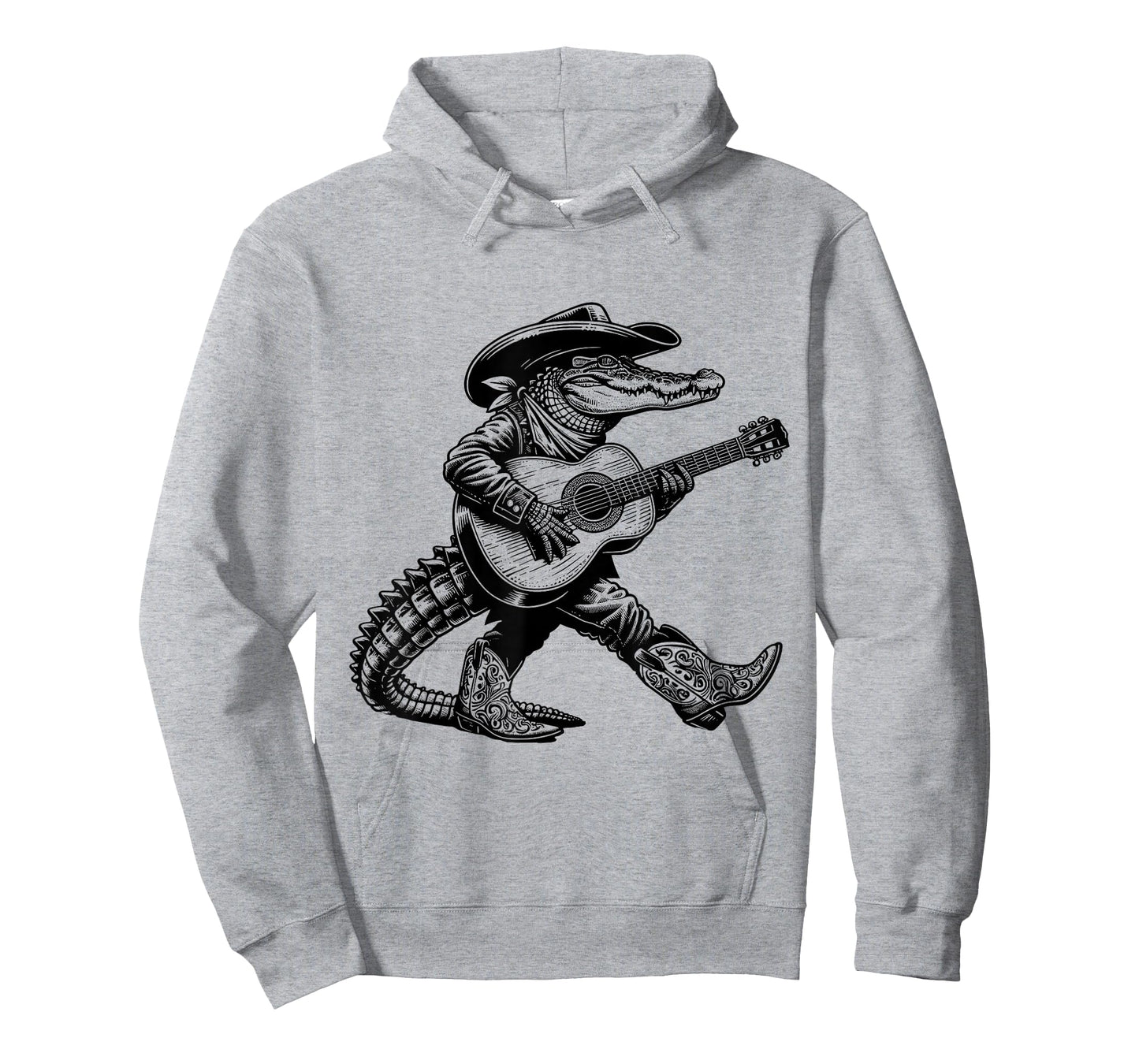 Cute Crocodile Cowboy Guitar Western Musician Country Music T-Shirt