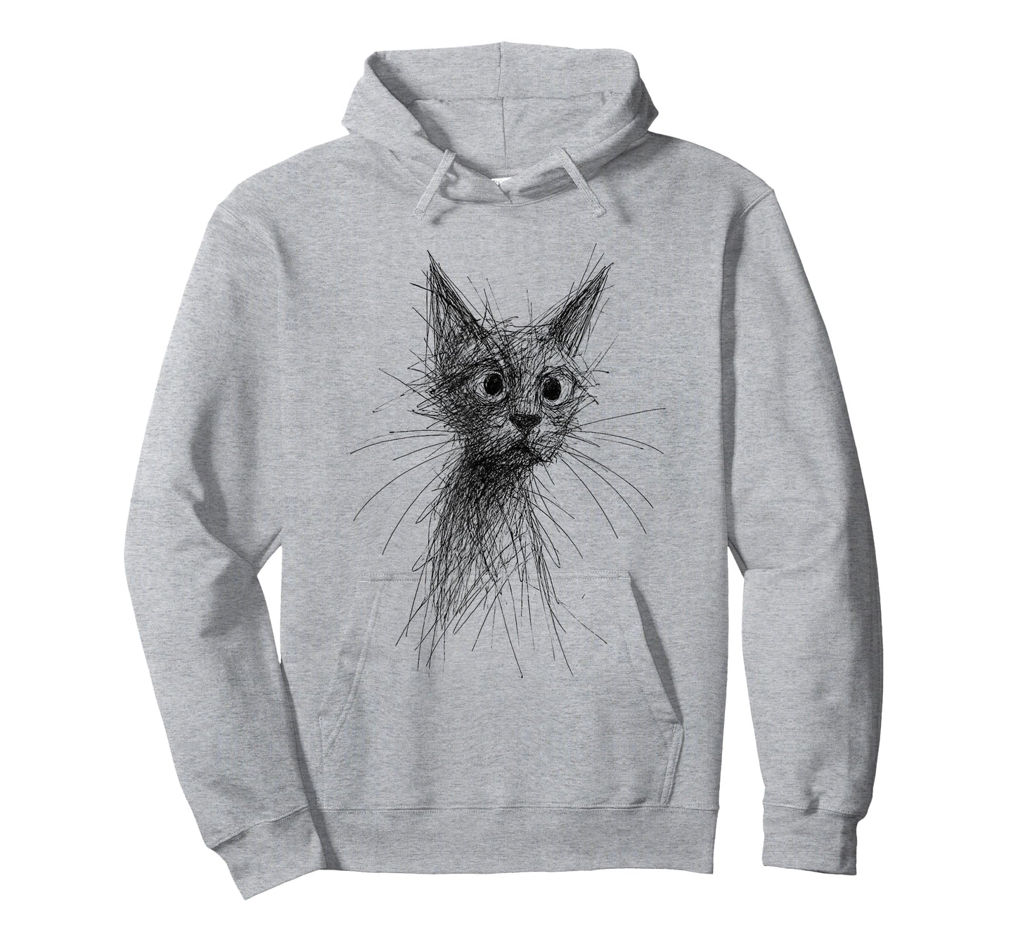Kitten Lover Abstract Scribble Art Cute Cat Cat T-Shirt