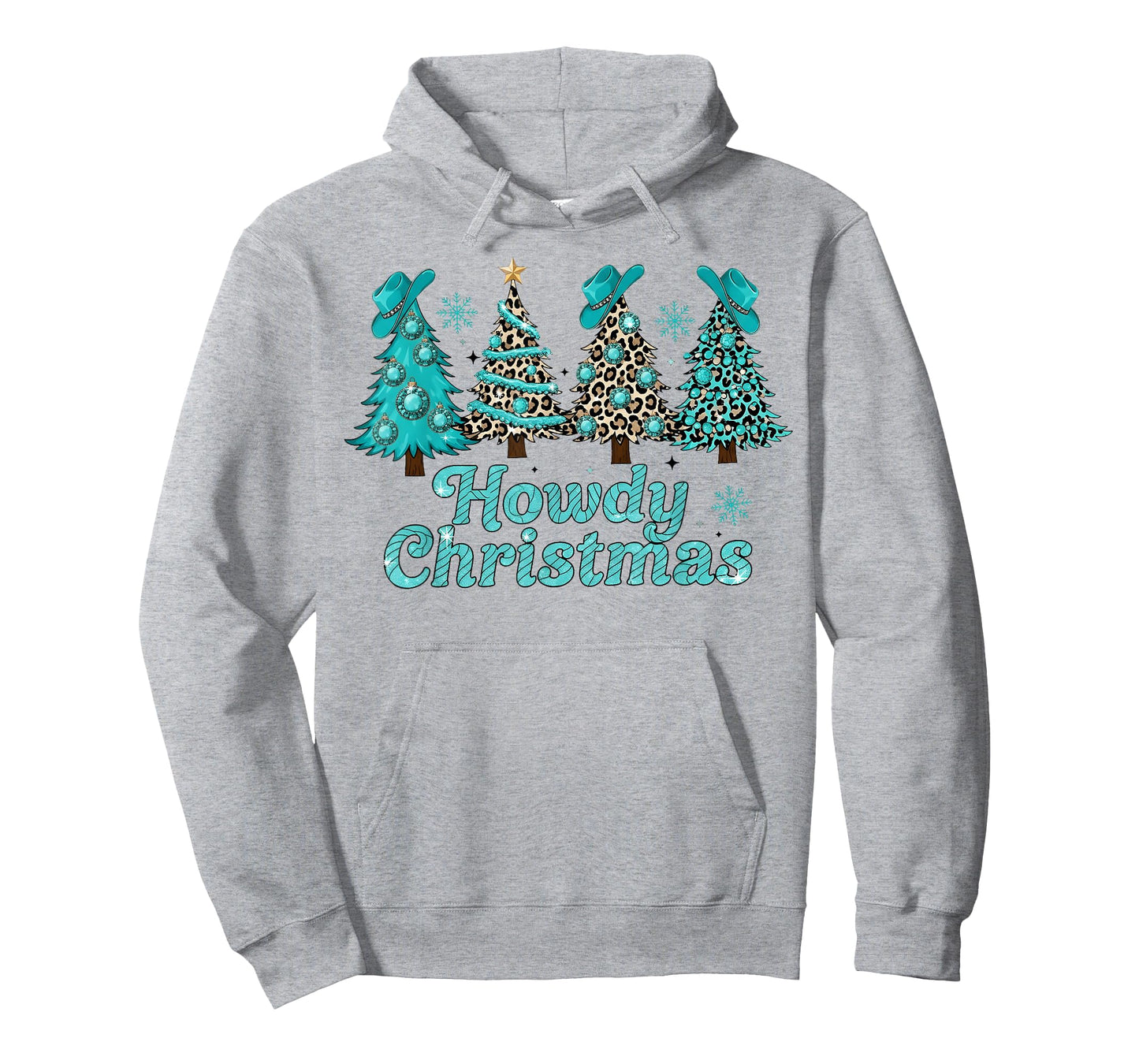 Christmas Tree Western Santa Hat Howdy Cowboy Men Women Kid T-Shirt