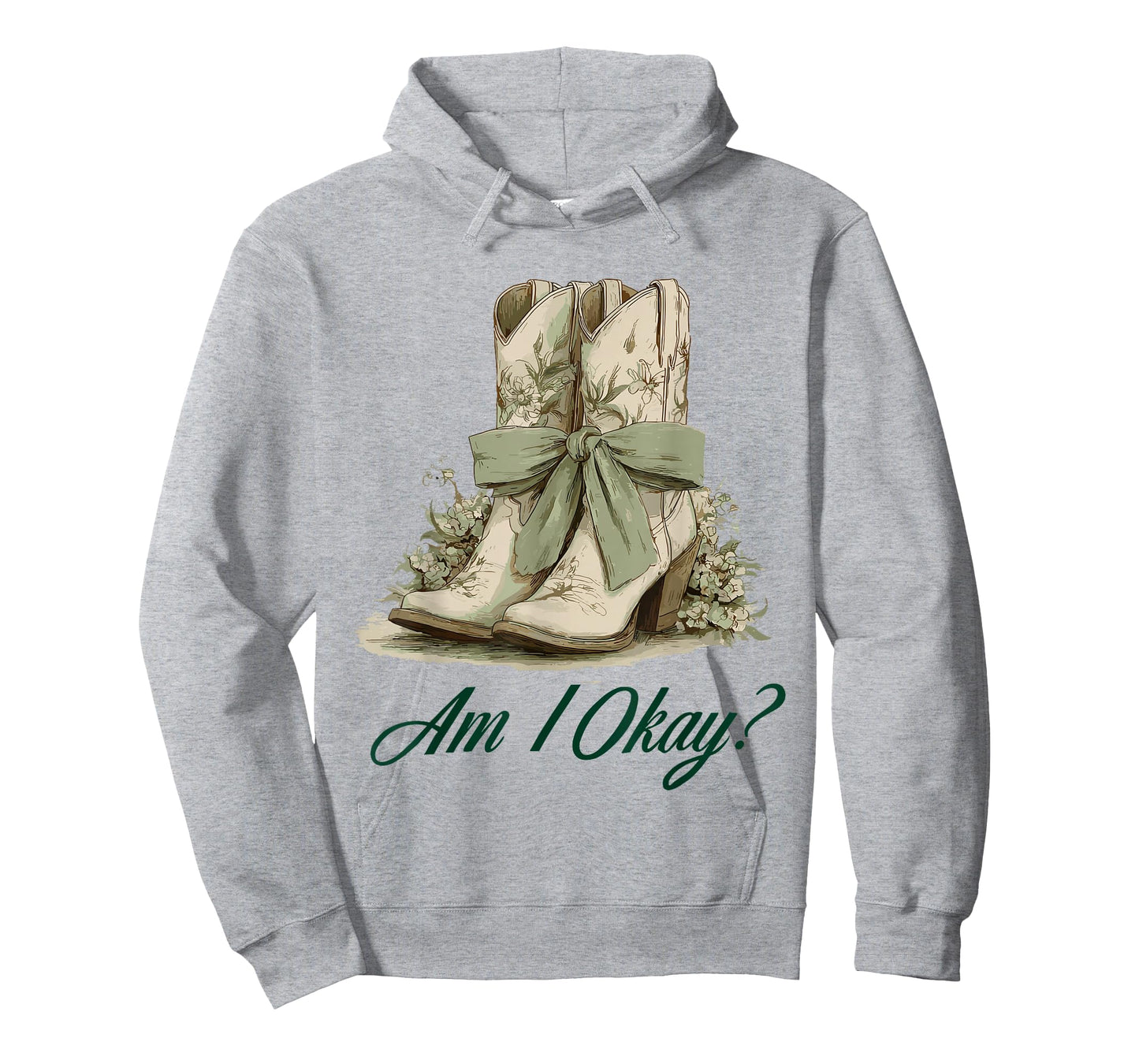Am I Okay Boot Western Texas Cowgirl Coquette Bow Women Girl T-Shirt