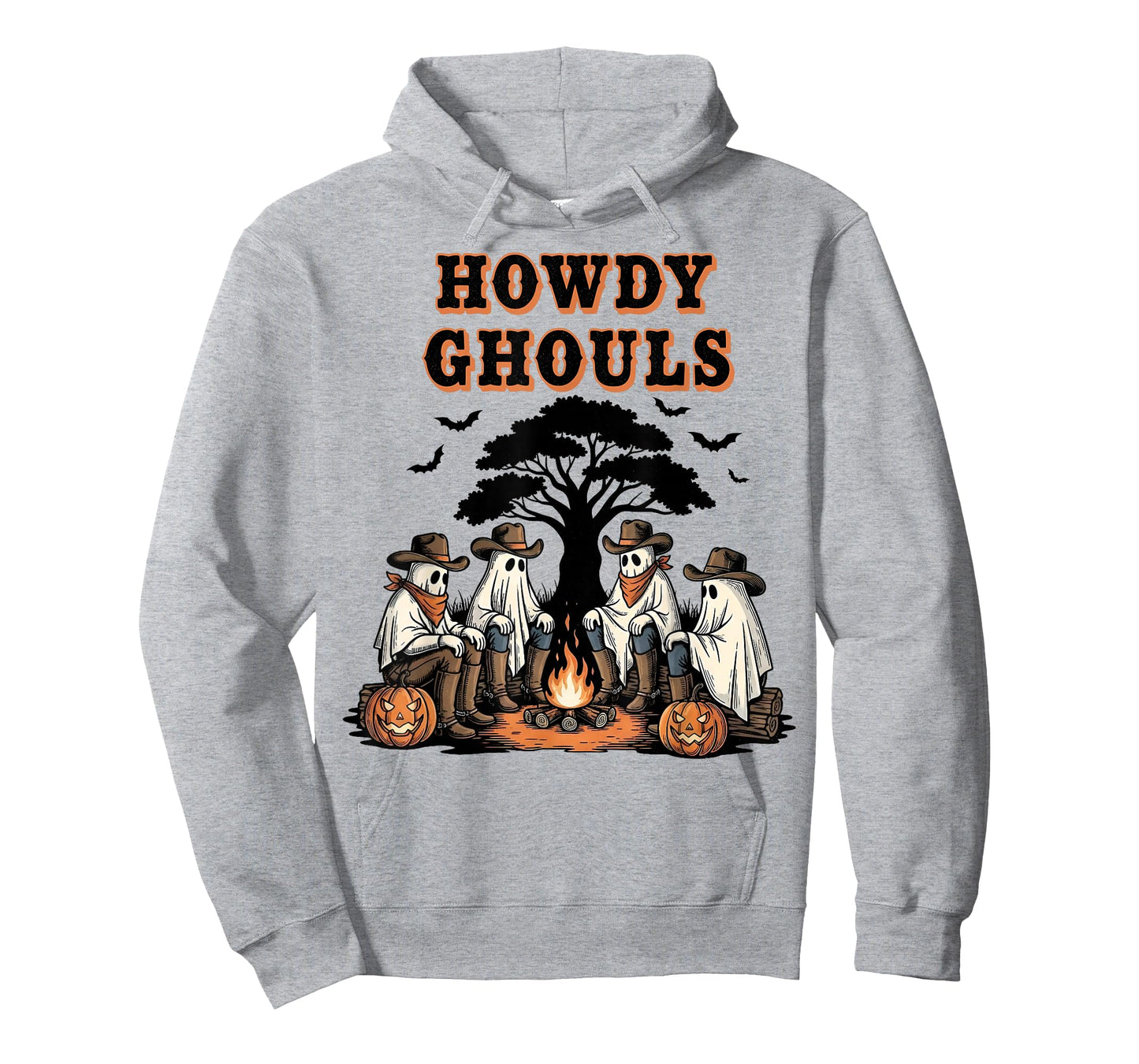 Retro Howdy Ghouls Cowboy Western Country Halloween Costume T-Shirt