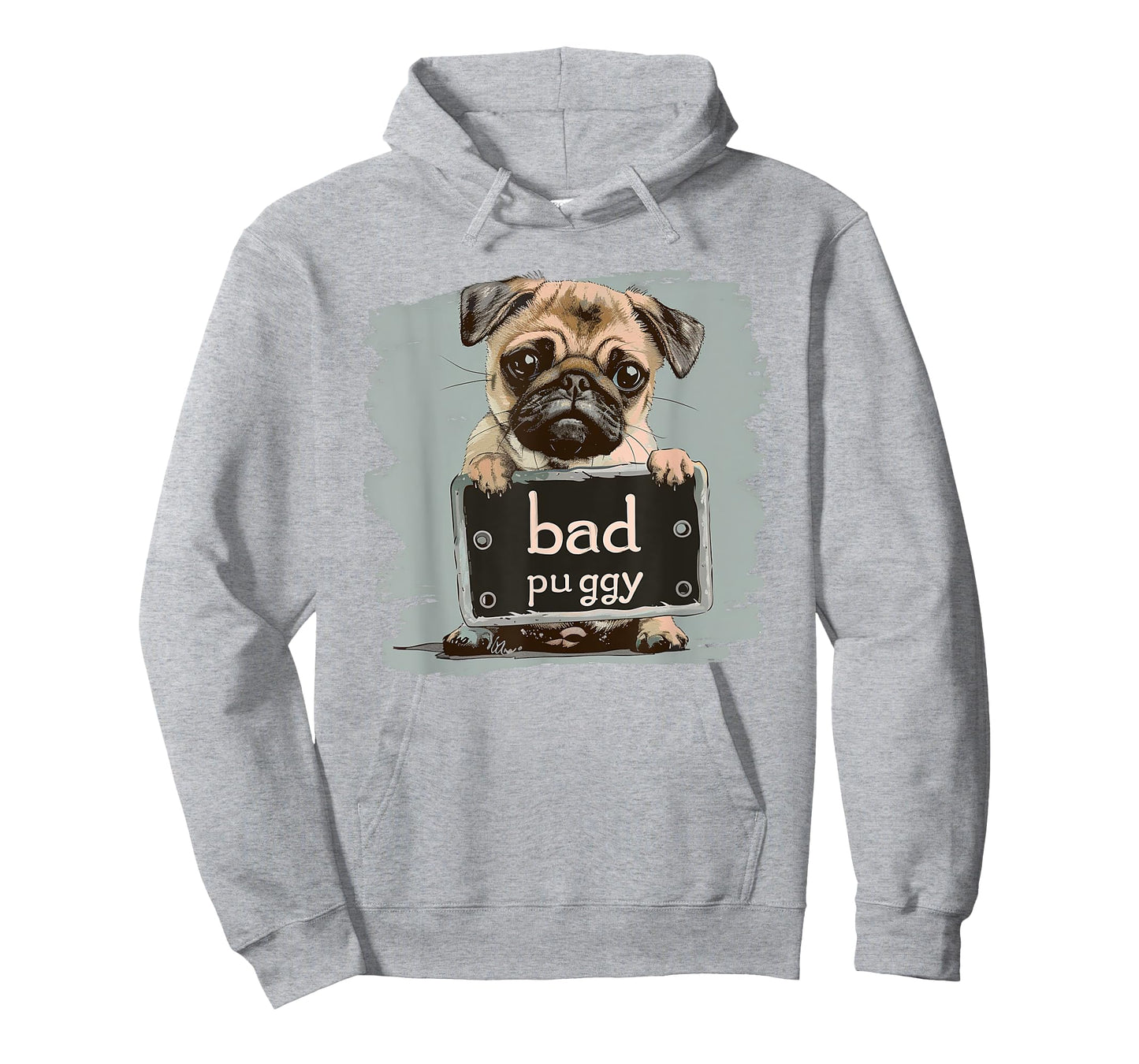 Bad Puggy With Rainbow Tee; Gift For Any Dog Lover T-Shirt for Men Women Kids