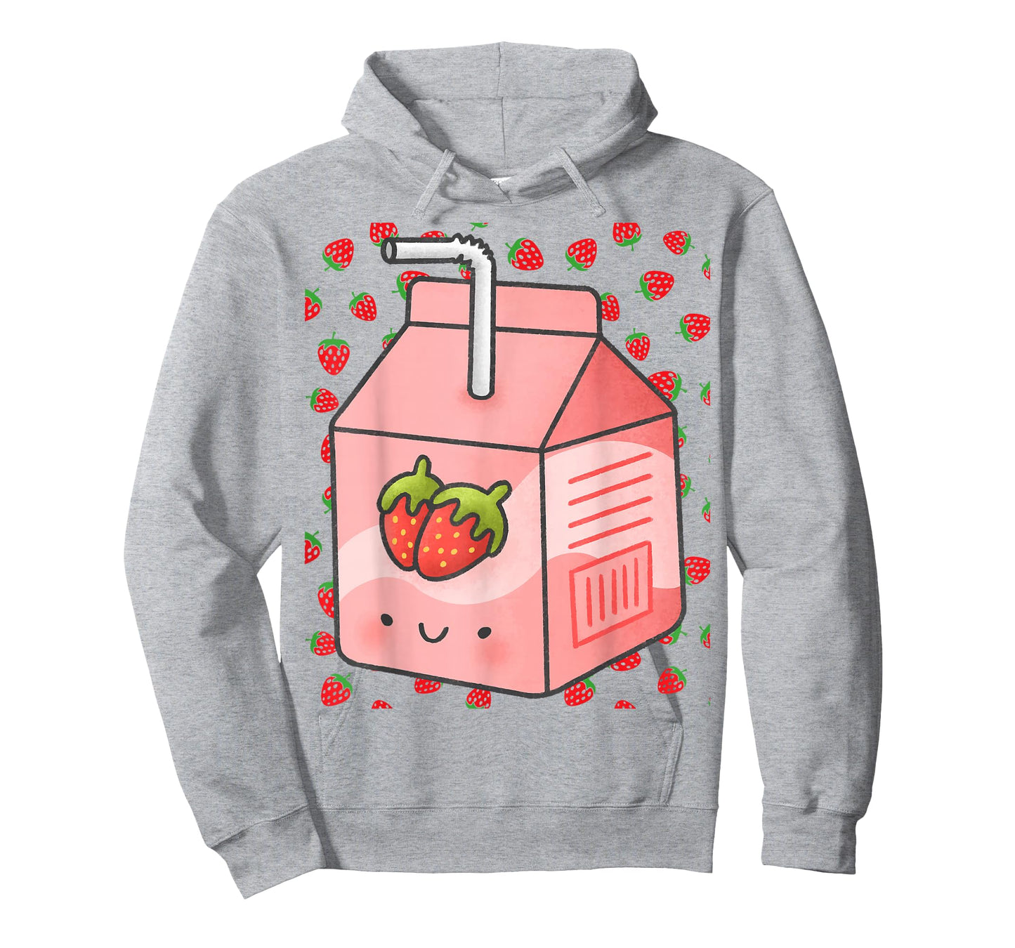 Mens Womens Japanese Pink Strawberry Milk Kawaii 90s Retro T-Shirt