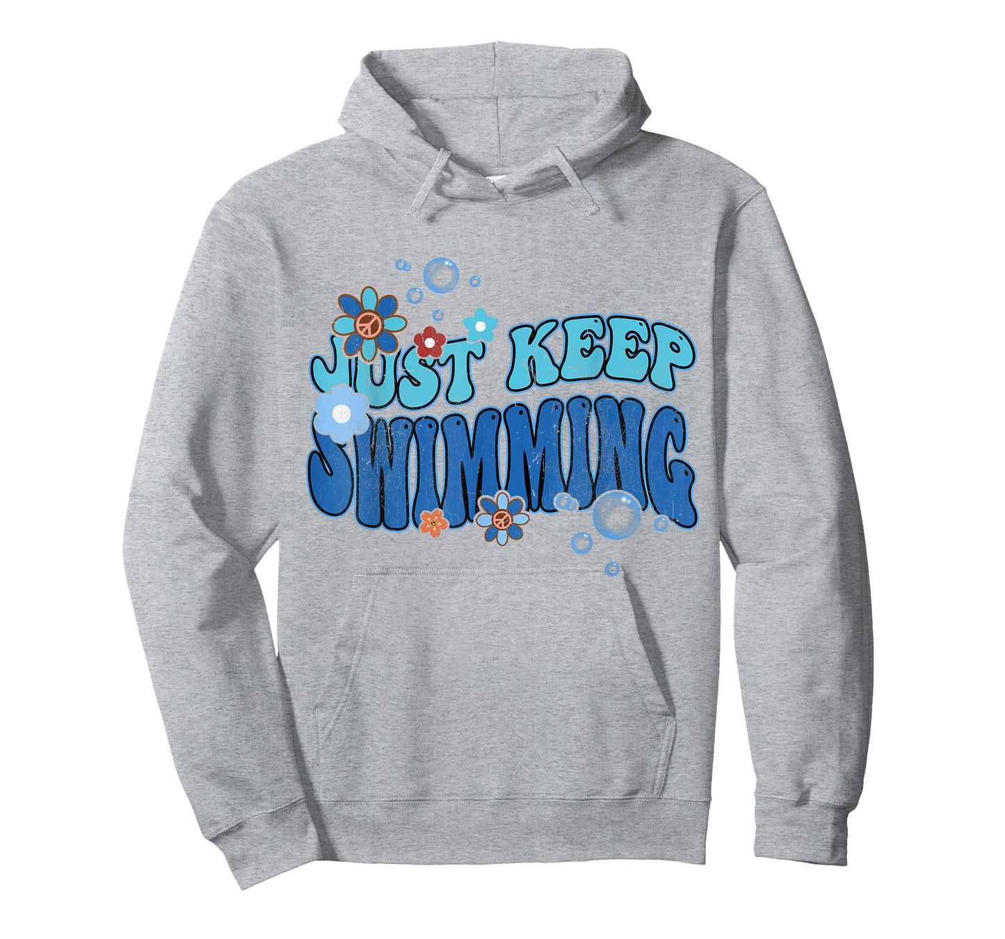 Groovy Summer Swim Lover Just Keep Swimming T-Shirt