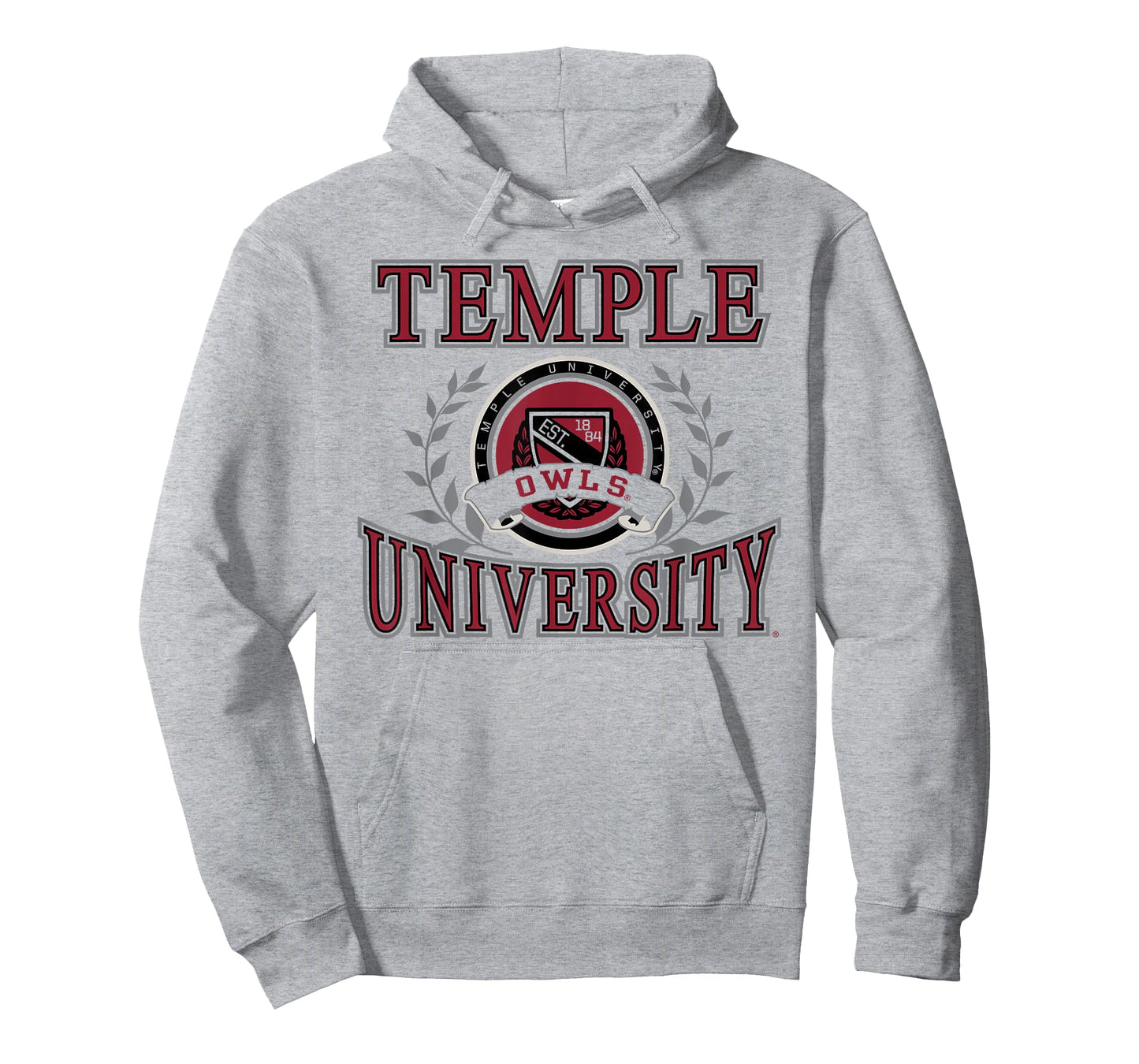Temple Owls Laurels White Officially Licensed T-Shirt
