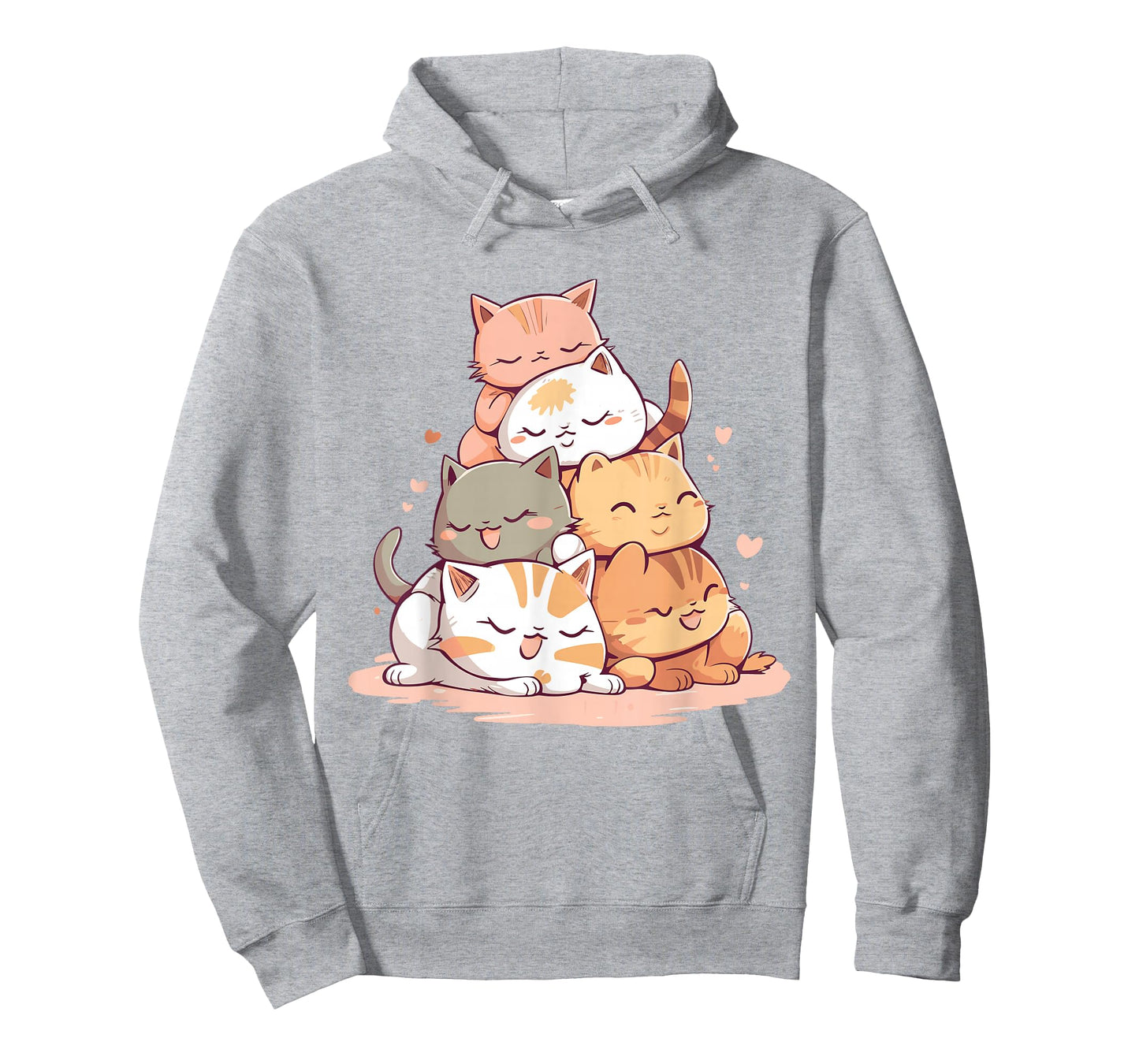 Cat Cute Kitty Pile Cats Anime Kawaii Neko Women Girls T-Shirt